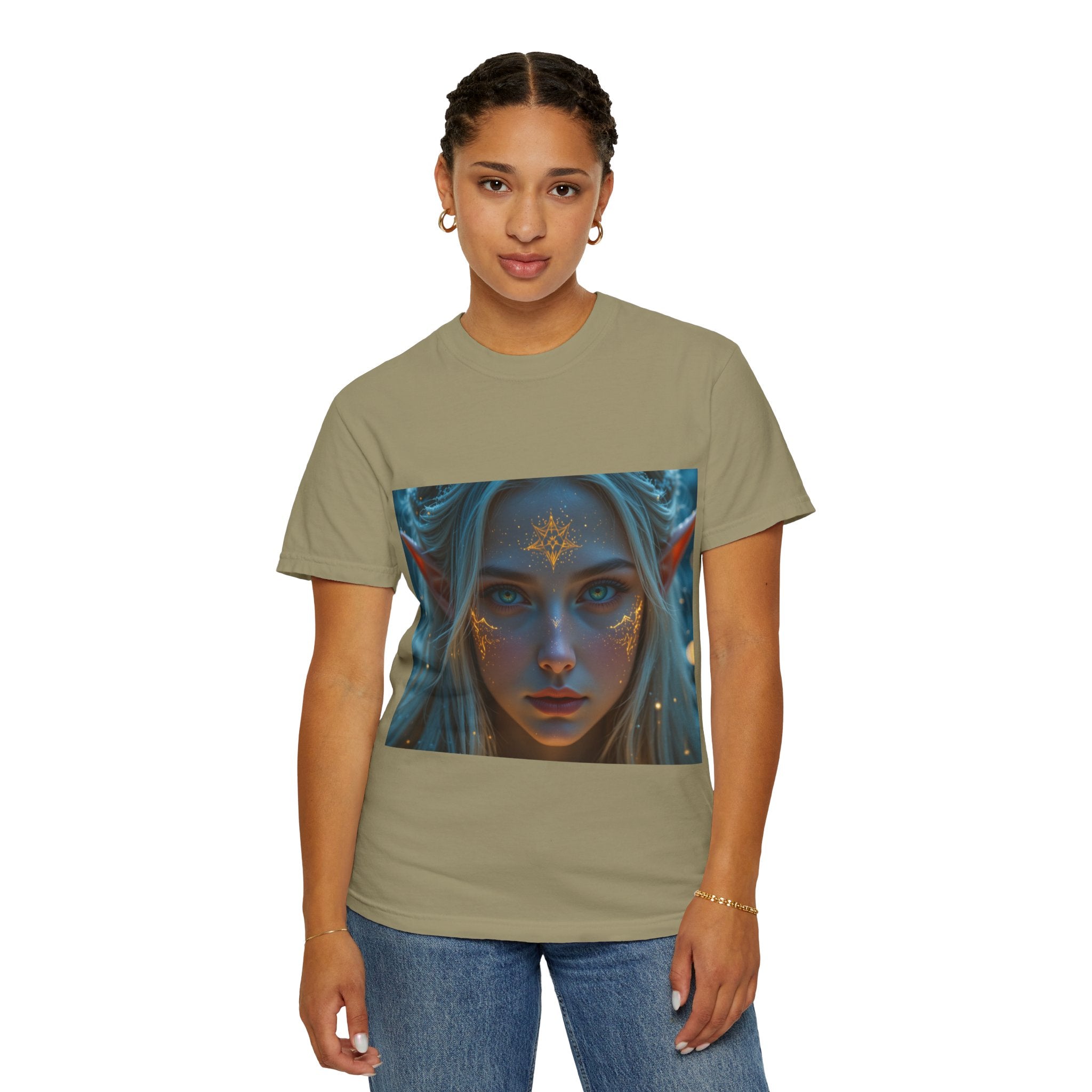 Fantasy-Inspired Elf Princess Unisex T-Shirt, Boho Style Tee for Art Lovers, Gift for Creatives, Dreamy Aesthetic Shirt, Unique Fan Merchandise