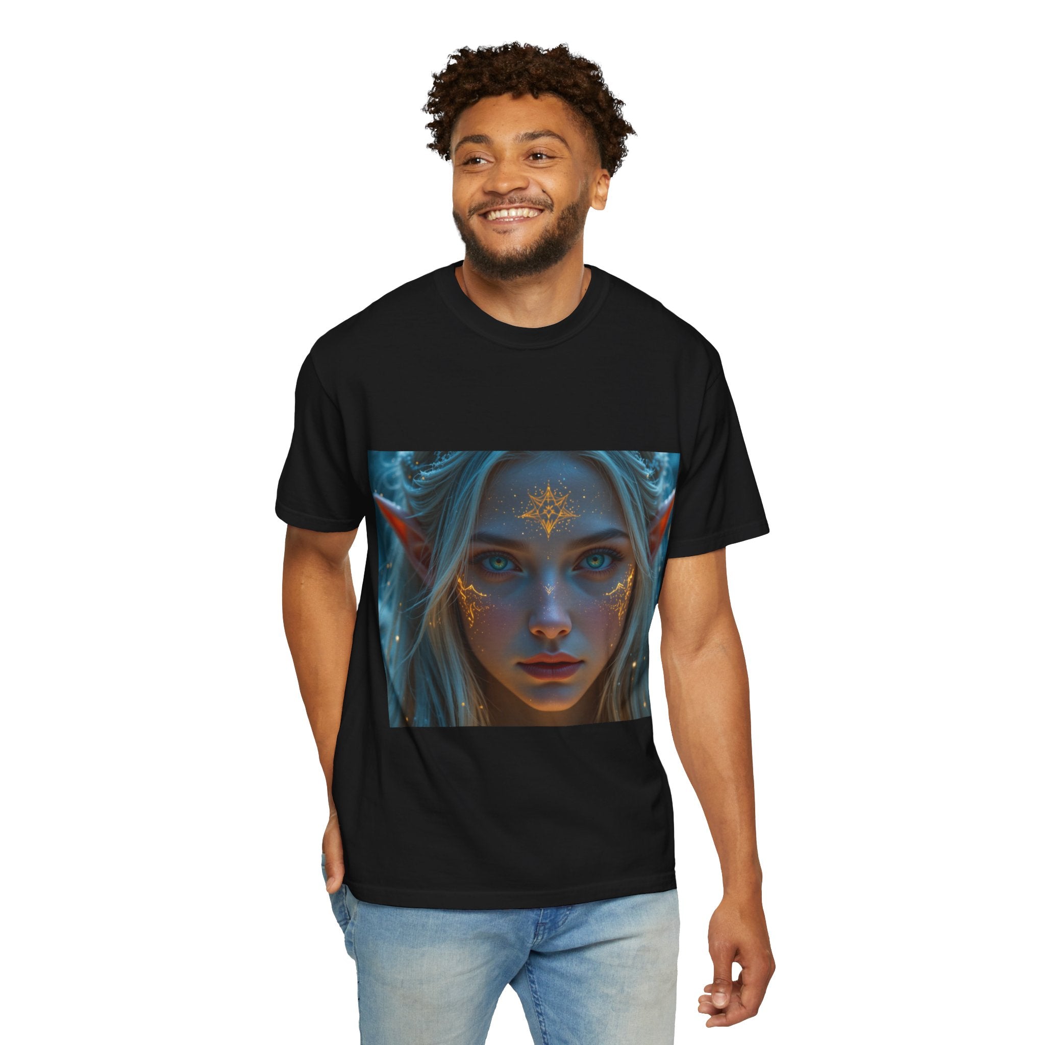 Fantasy-Inspired Elf Princess Unisex T-Shirt, Boho Style Tee for Art Lovers, Gift for Creatives, Dreamy Aesthetic Shirt, Unique Fan Merchandise