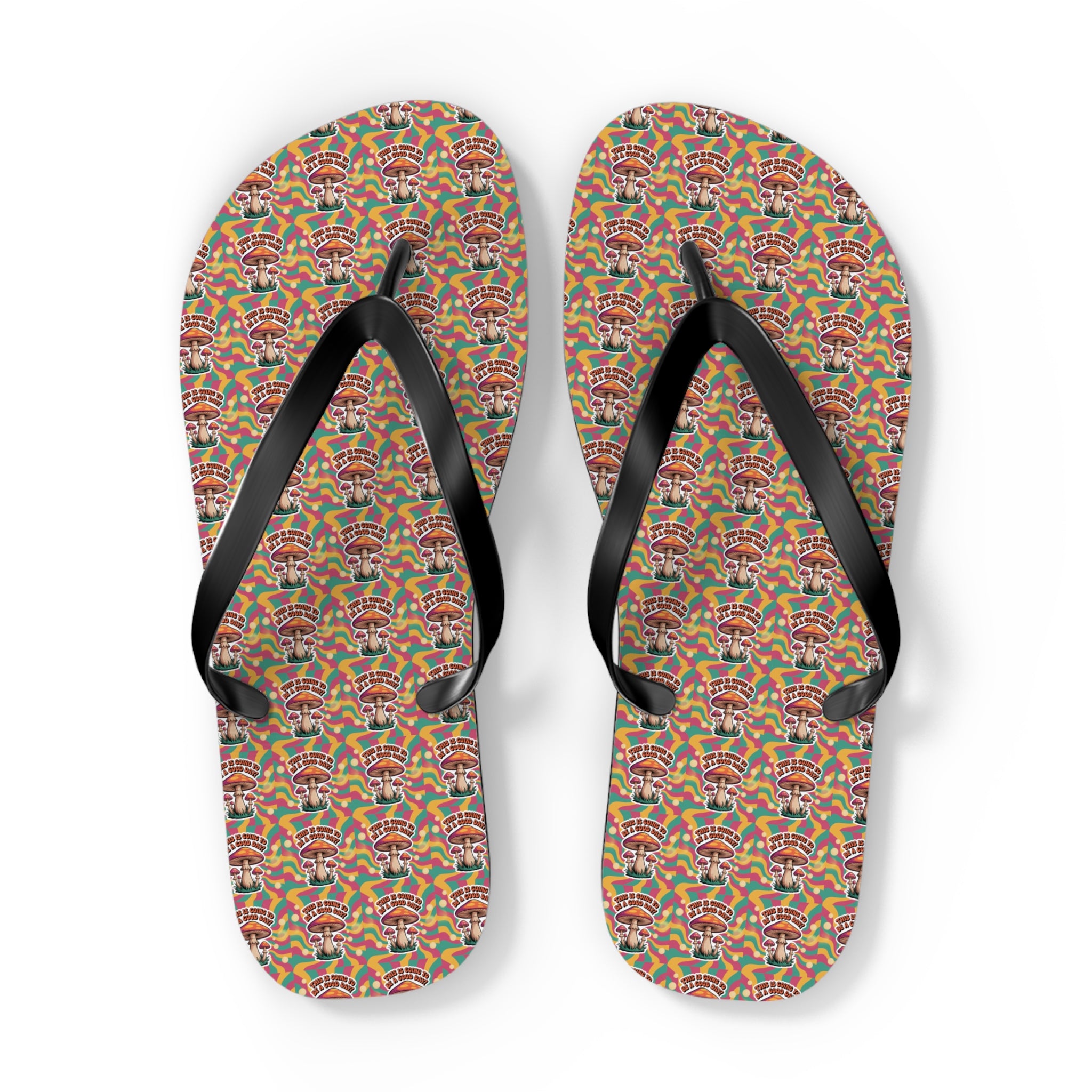 Rainbow Pattern Flip Flops, Summer Footwear, Beach Sandals, LGBTQ+ Pride Accessories, Vacation Essentials