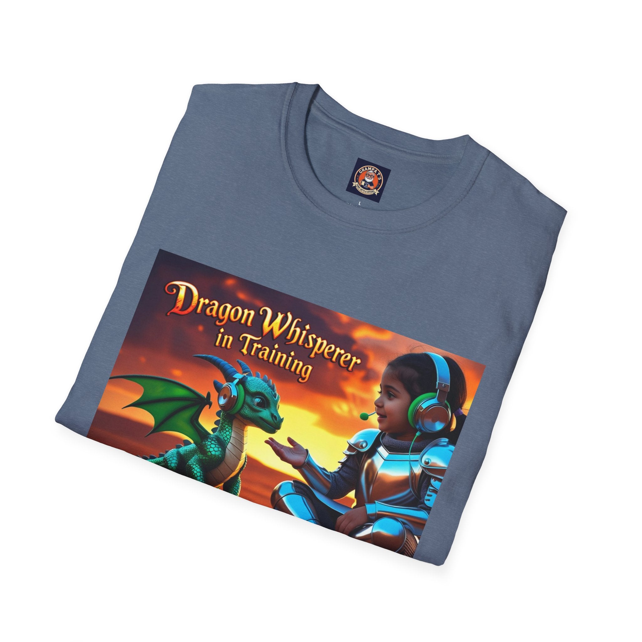 Funny Dragon Whisperer Unisex Softstyle T-Shirt | Fantasy Apparel, Gift for Dragon Lovers, Kids & Adults, Birthday Present, Magical Vibe