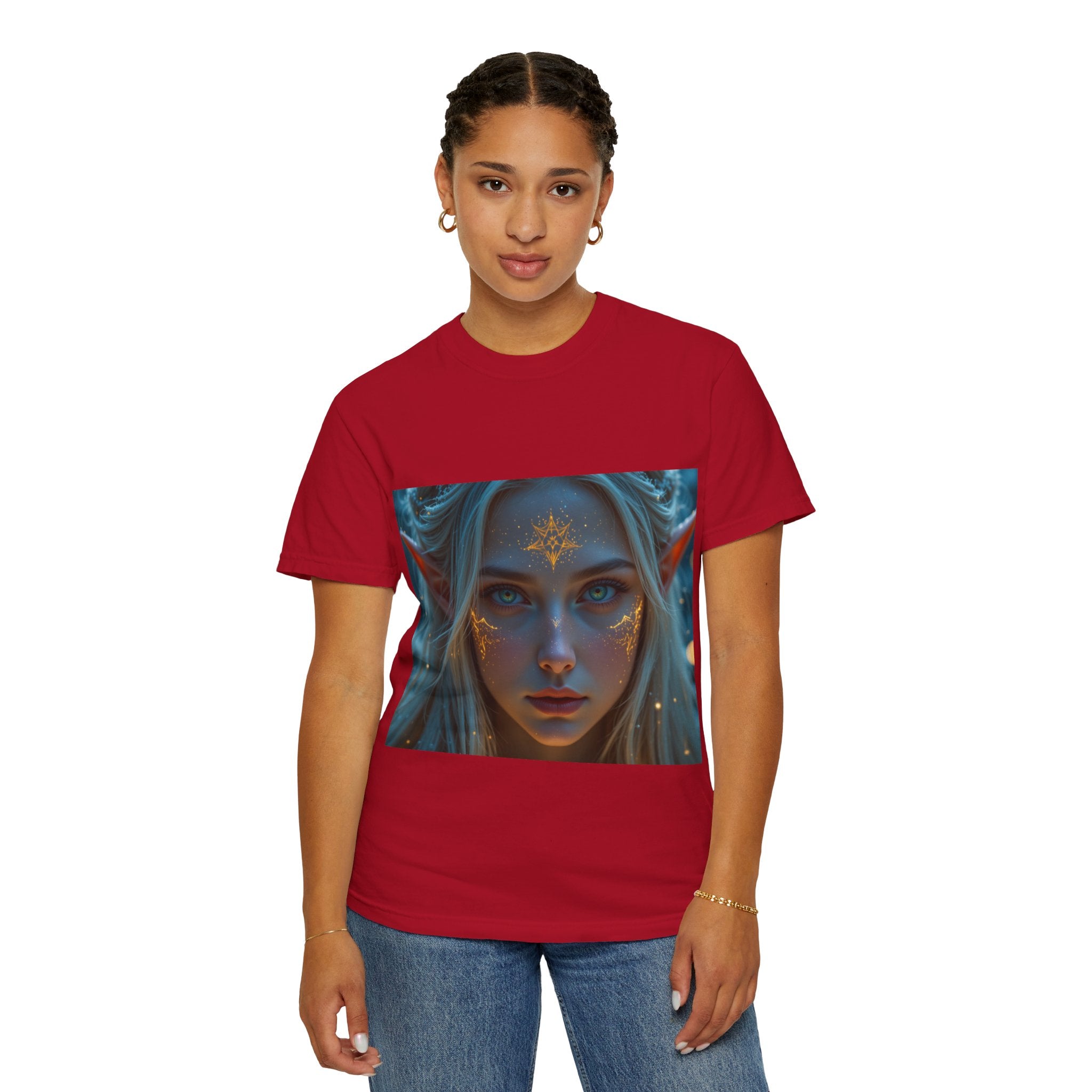 Fantasy-Inspired Elf Princess Unisex T-Shirt, Boho Style Tee for Art Lovers, Gift for Creatives, Dreamy Aesthetic Shirt, Unique Fan Merchandise