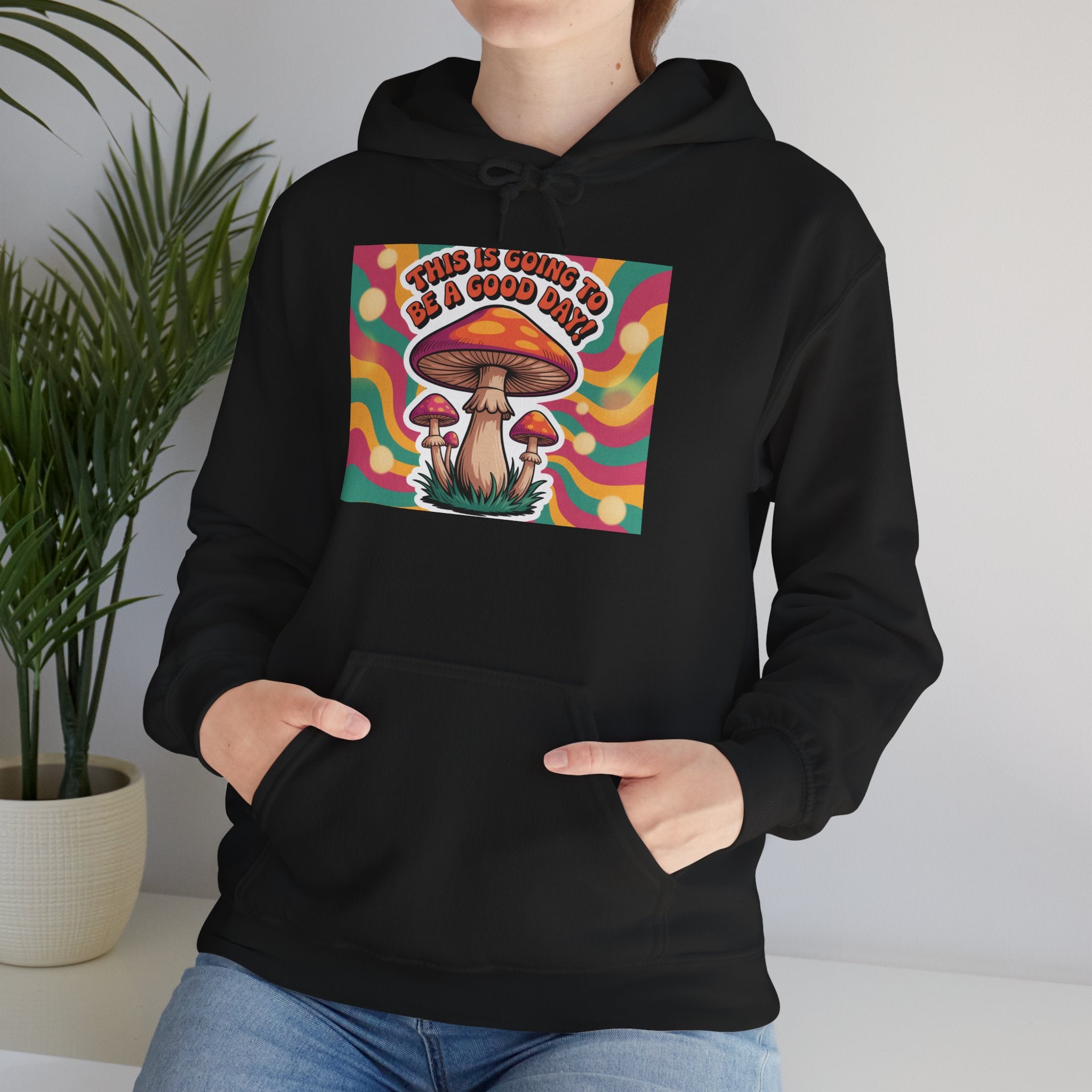 Groovy Mushroom Hoodie - Psychedelic Sweatshirt for Festivals, Cozy Gift for Nature Lovers, Unisex Pull-over for Good Vibes