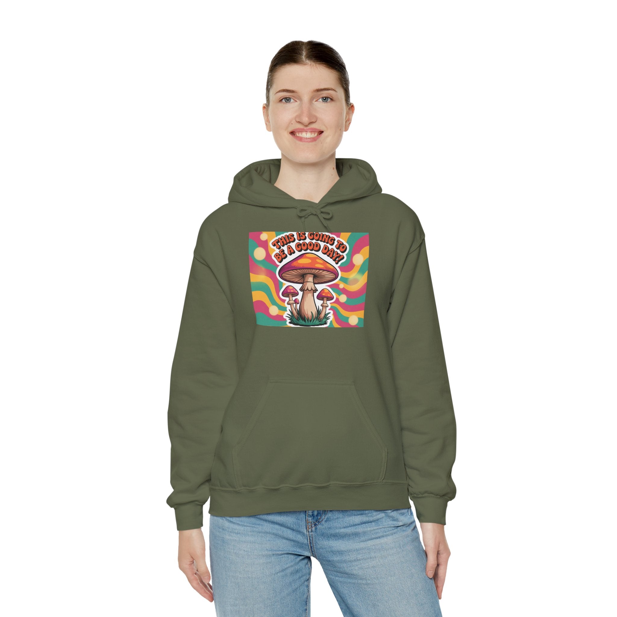 Groovy Mushroom Hoodie - Psychedelic Sweatshirt for Festivals, Cozy Gift for Nature Lovers, Unisex Pull-over for Good Vibes