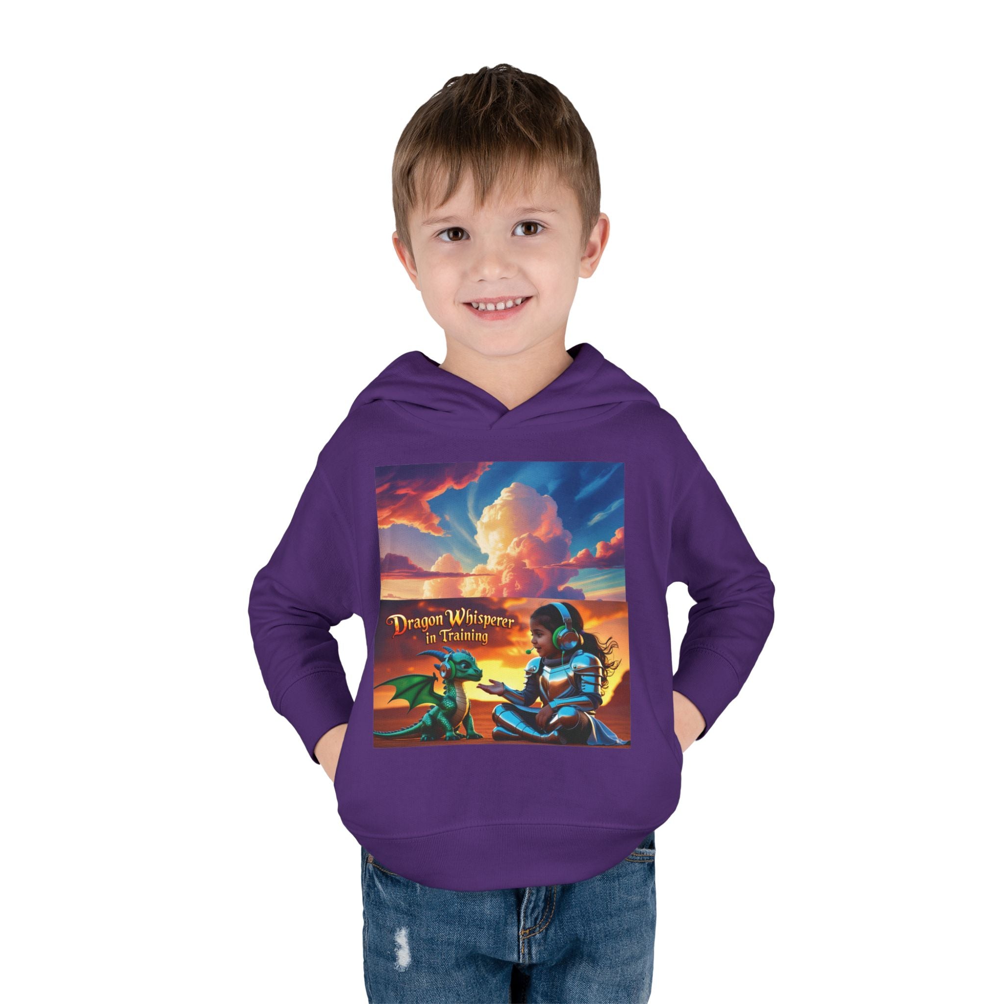 Grampa T’s Toddler Dragon Hoodie – “Dragon Whisperer in Training” Fleece | Cozy Fun Gift for Toddlers, Young Dreamers & Birthday Boys/Girls!