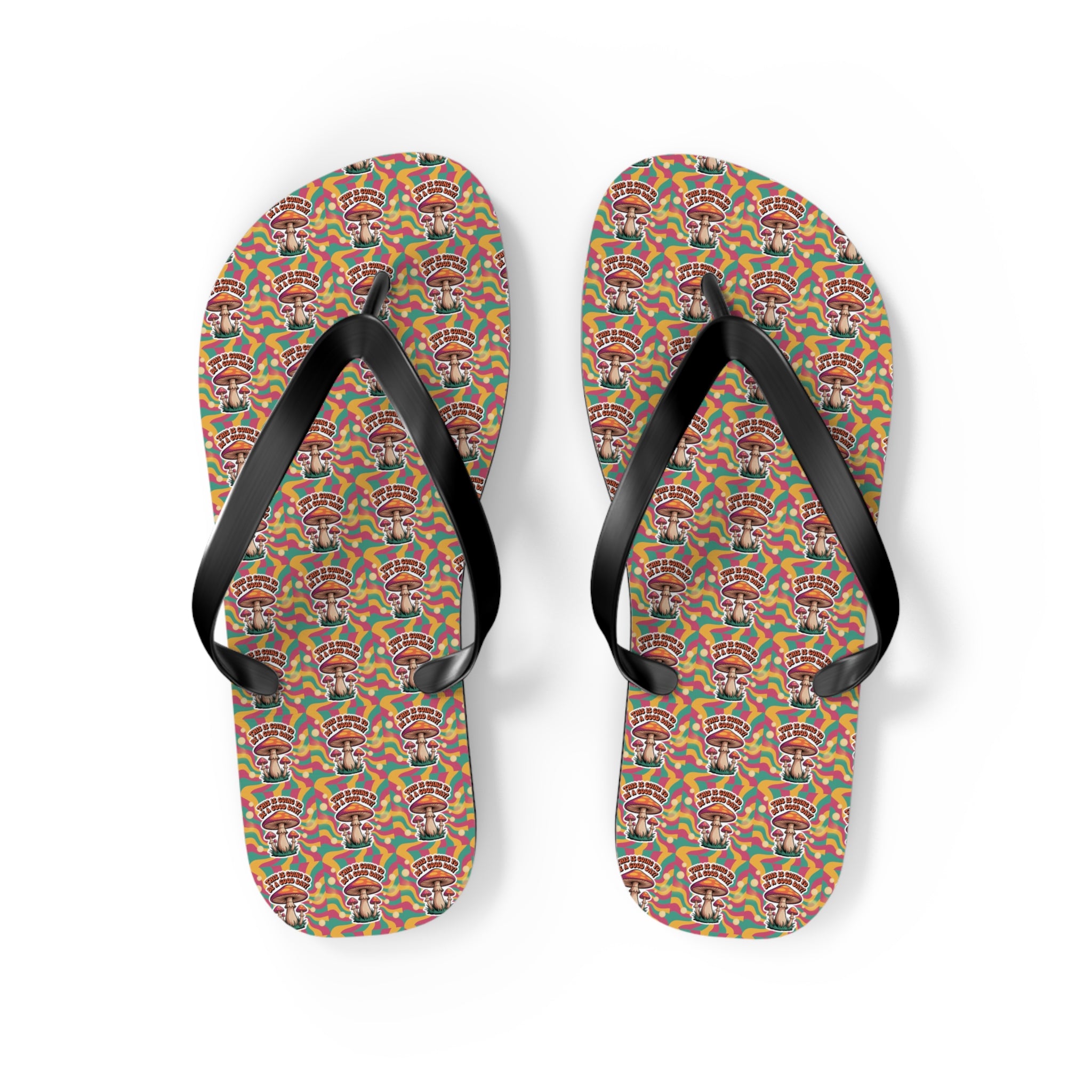 Rainbow Pattern Flip Flops, Summer Footwear, Beach Sandals, LGBTQ+ Pride Accessories, Vacation Essentials