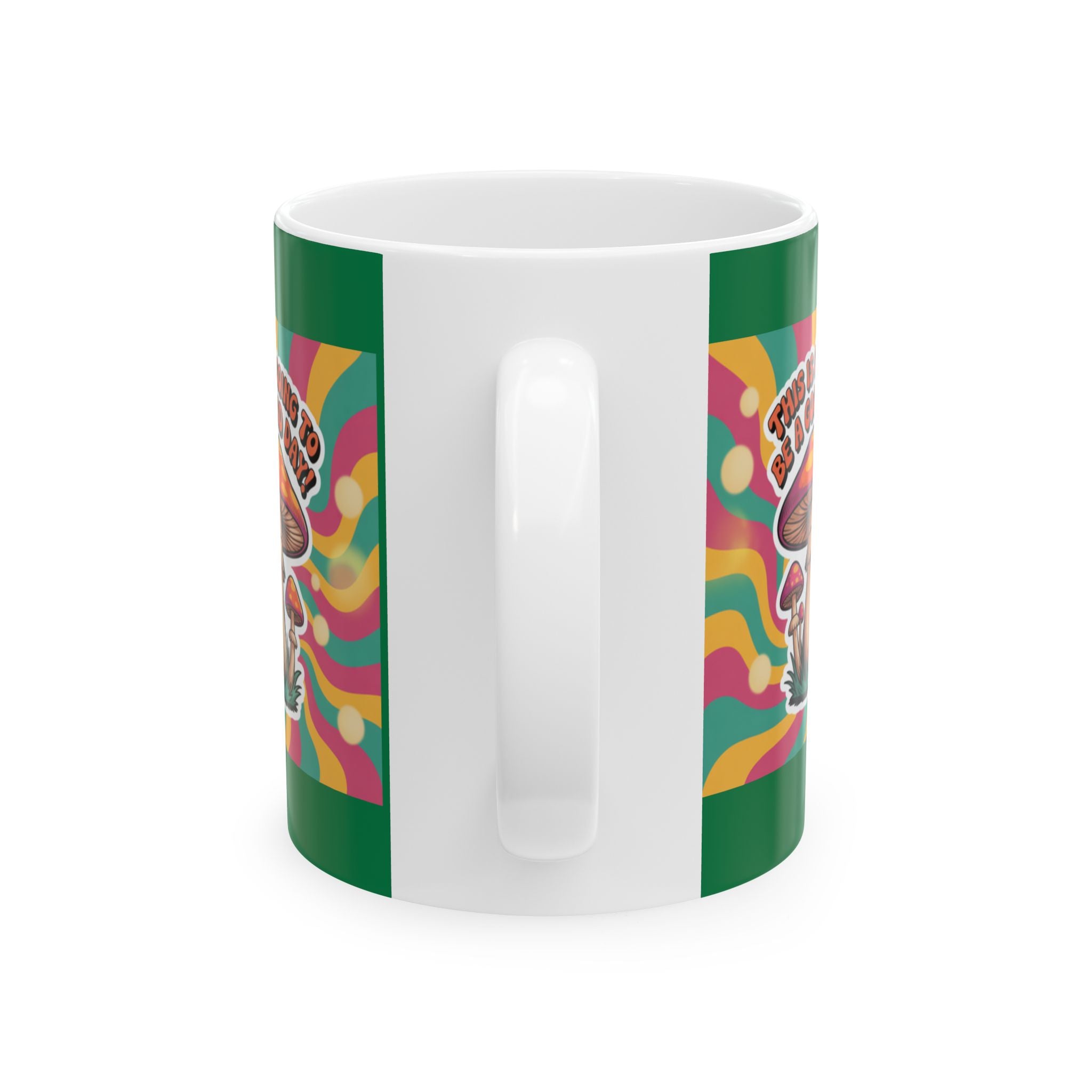 Vibrant Mushroom Ceramic Mug, Fun Coffee Cup for Good Vibes, Gift for Nature Lovers, Tea Time, Boho Decor, Colorful Drinkware
