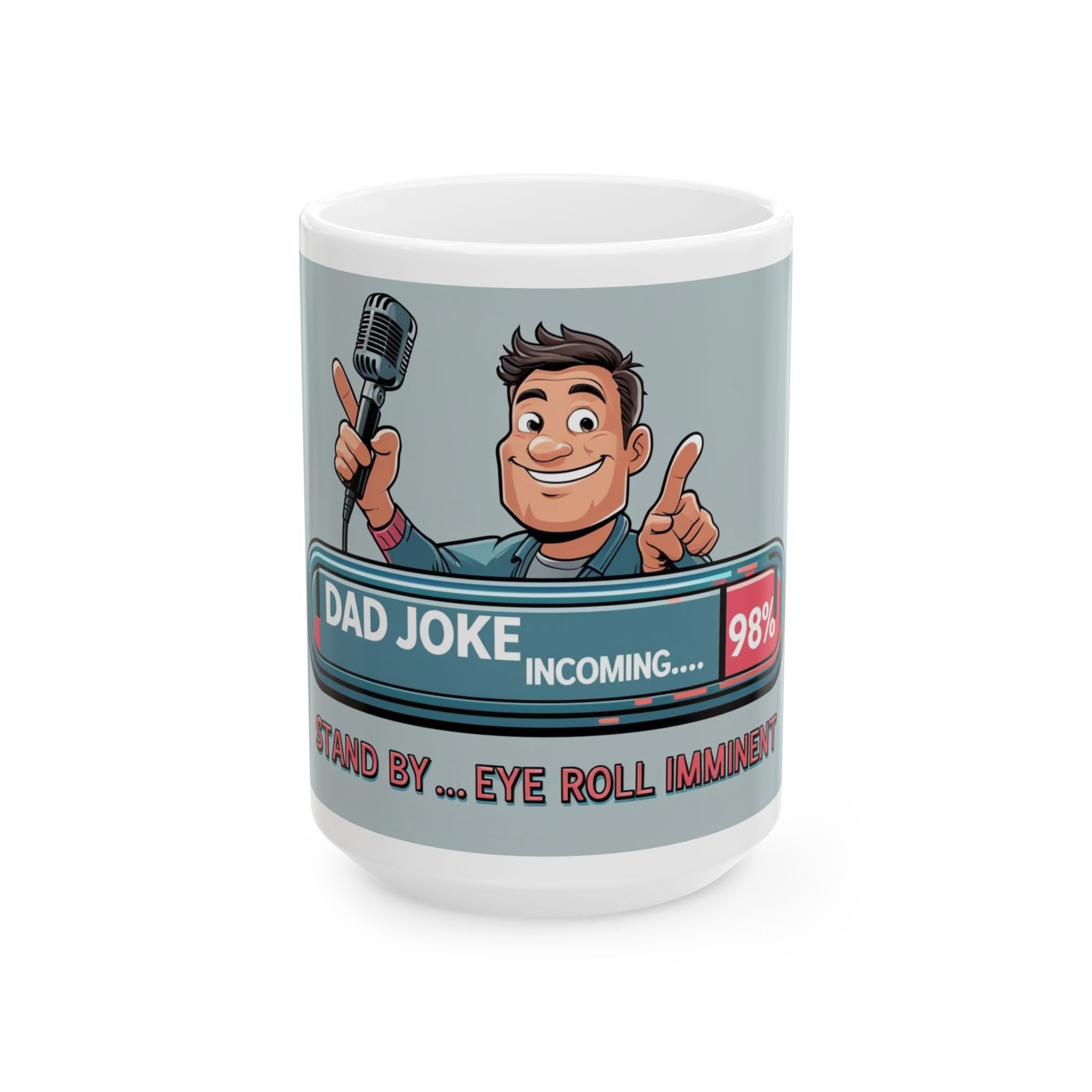 Dad Joke Ceramic Mug, Humorous Coffee Cup for Dads, Funny Gift for Birthdays, Father's Day, Parenting Humor, Office Mugs