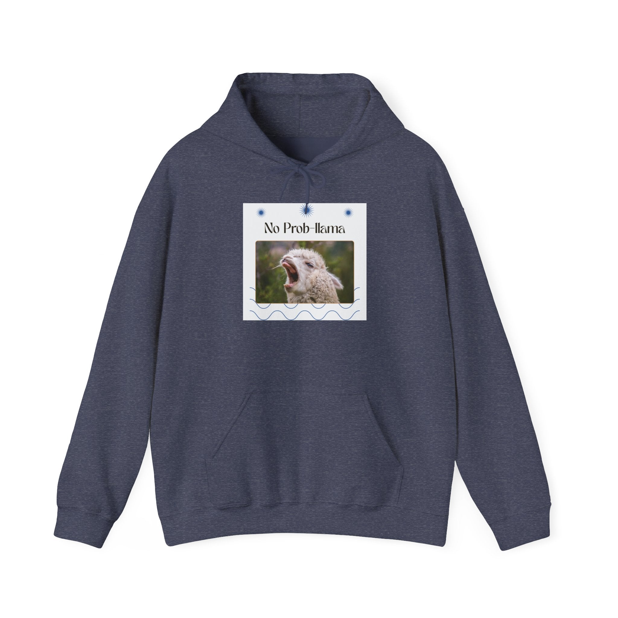 "No Prob-Llama" Unisex Hooded Sweatshirt with Fun Design, Cozy Apparel for Relaxed Days, Gifts for Friends, Casual Wear, Unique Gift Idea, Birthday Present