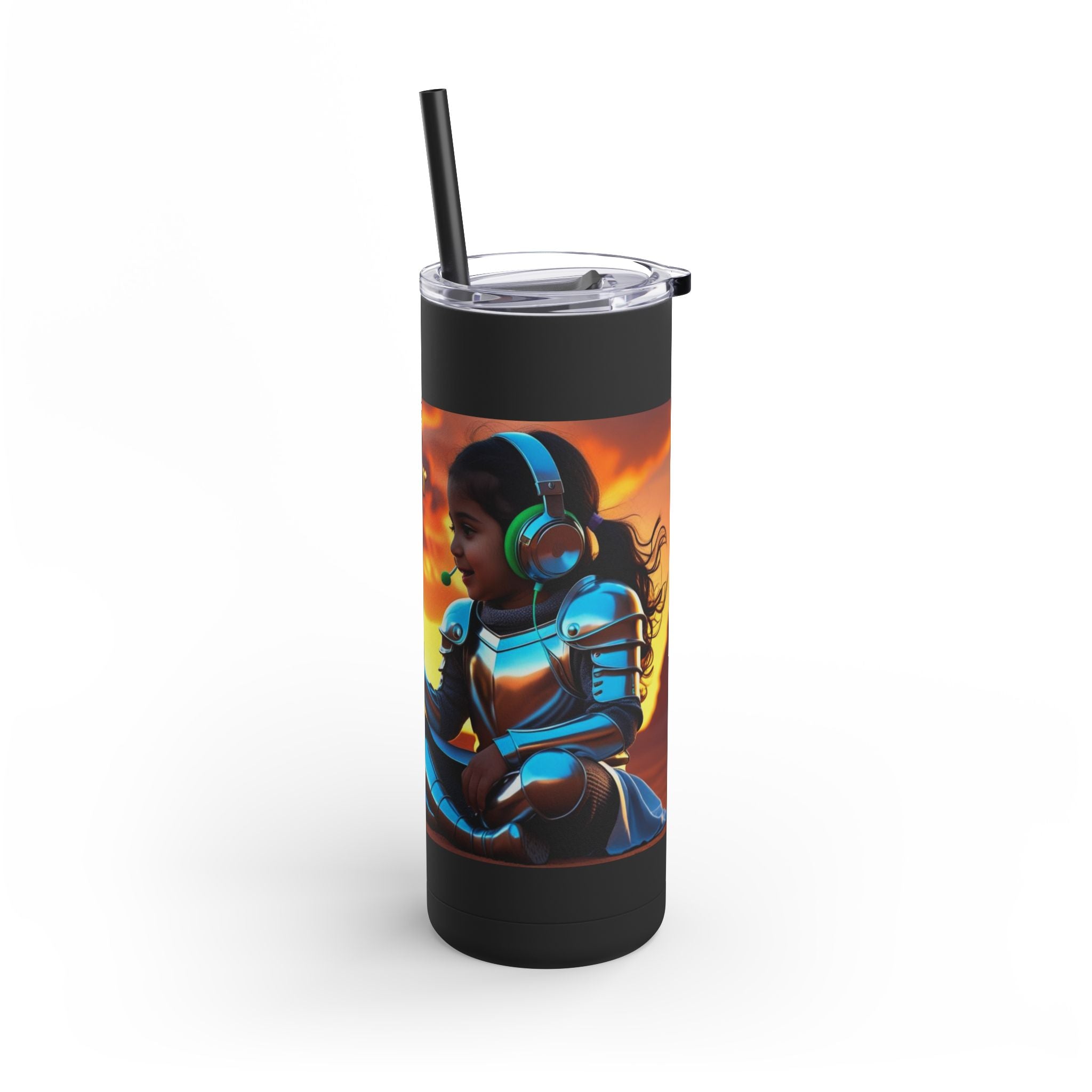 Grampa T’s “Dragon Whisperer Fuel” Matte Tumbler – 20oz Travel Mug for Young Beast Tamers & Fantasy Fanatics | Epic Gift for Kids, Dreamers & Dragon Lovers