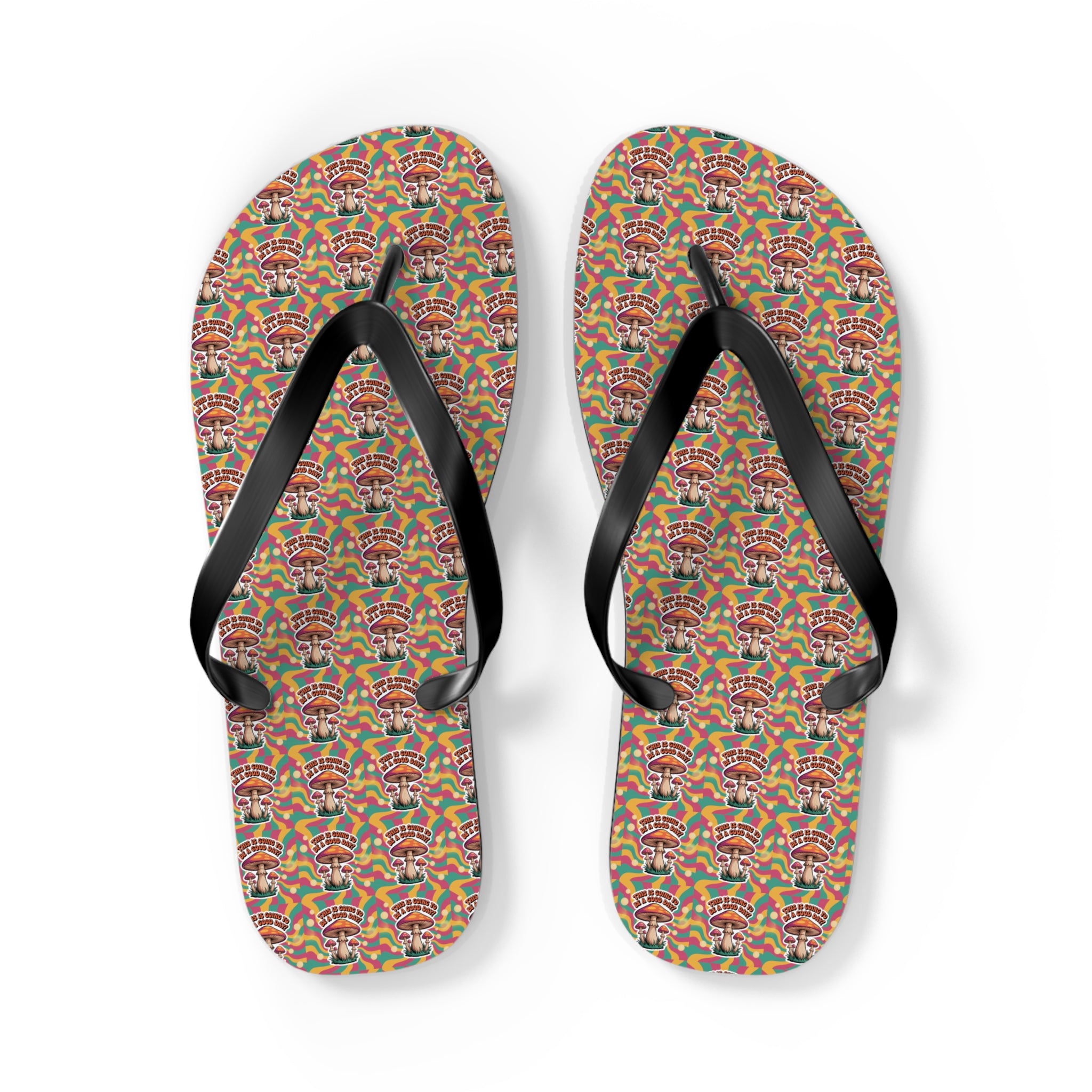 Rainbow Pattern Flip Flops, Summer Footwear, Beach Sandals, LGBTQ+ Pride Accessories, Vacation Essentials