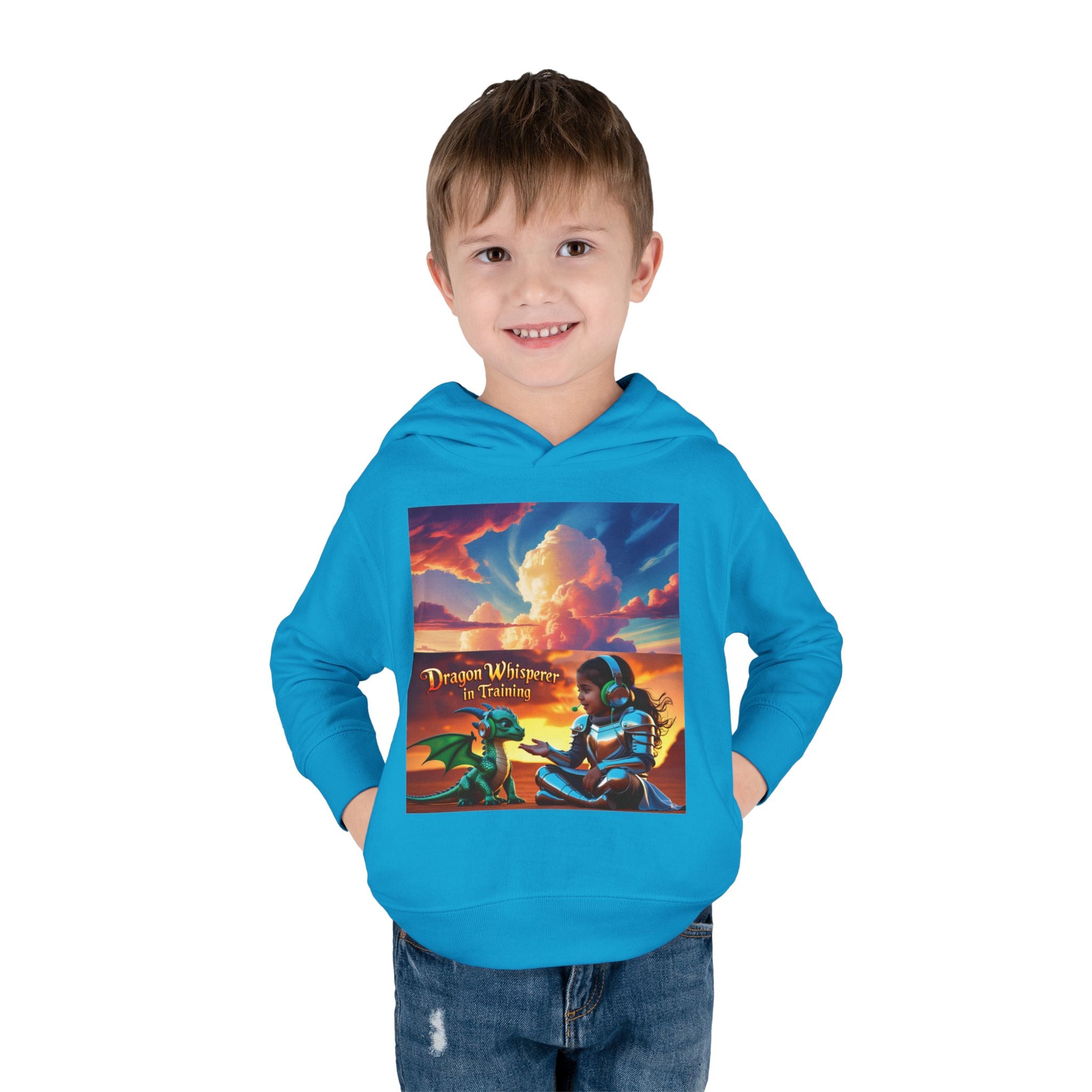 Grampa T’s Toddler Dragon Hoodie – “Dragon Whisperer in Training” Fleece | Cozy Fun Gift for Toddlers, Young Dreamers & Birthday Boys/Girls!