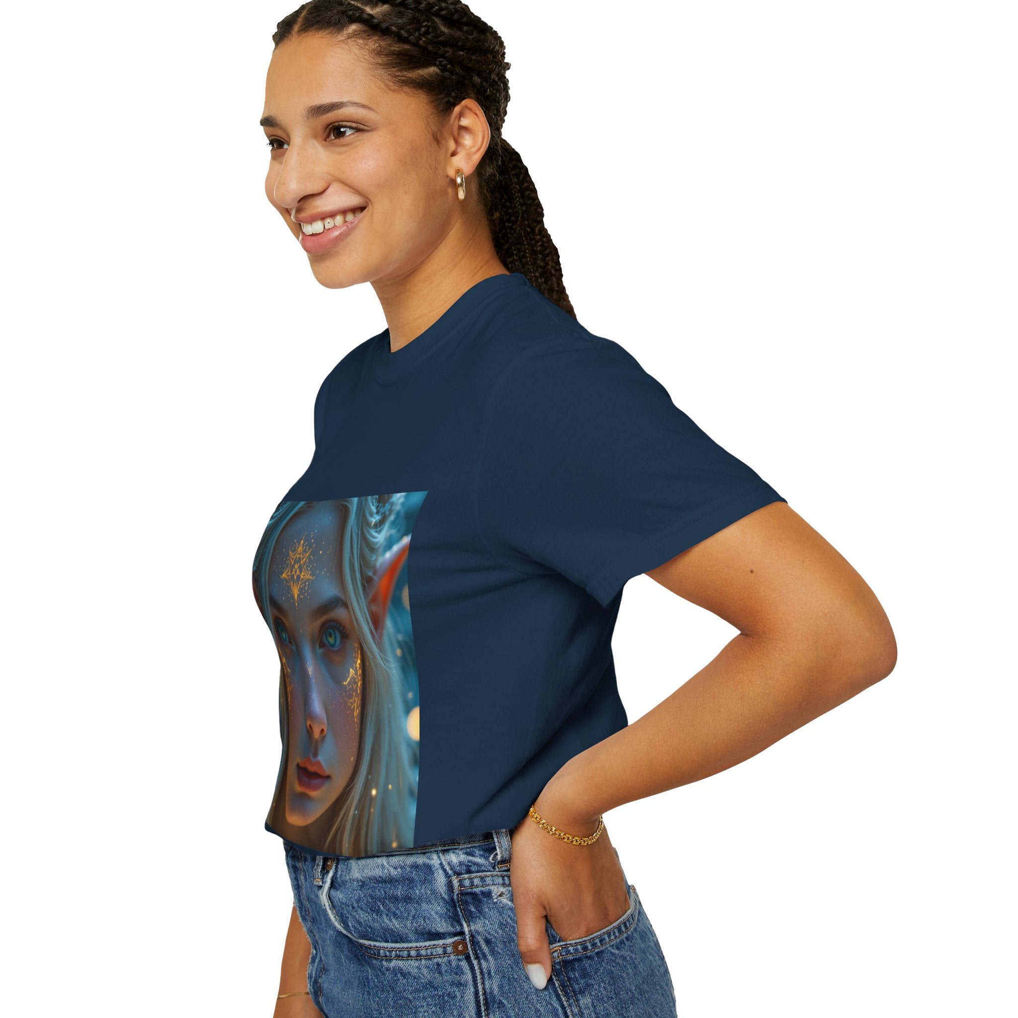 Fantasy-Inspired Elf Princess Unisex T-Shirt, Boho Style Tee for Art Lovers, Gift for Creatives, Dreamy Aesthetic Shirt, Unique Fan Merchandise