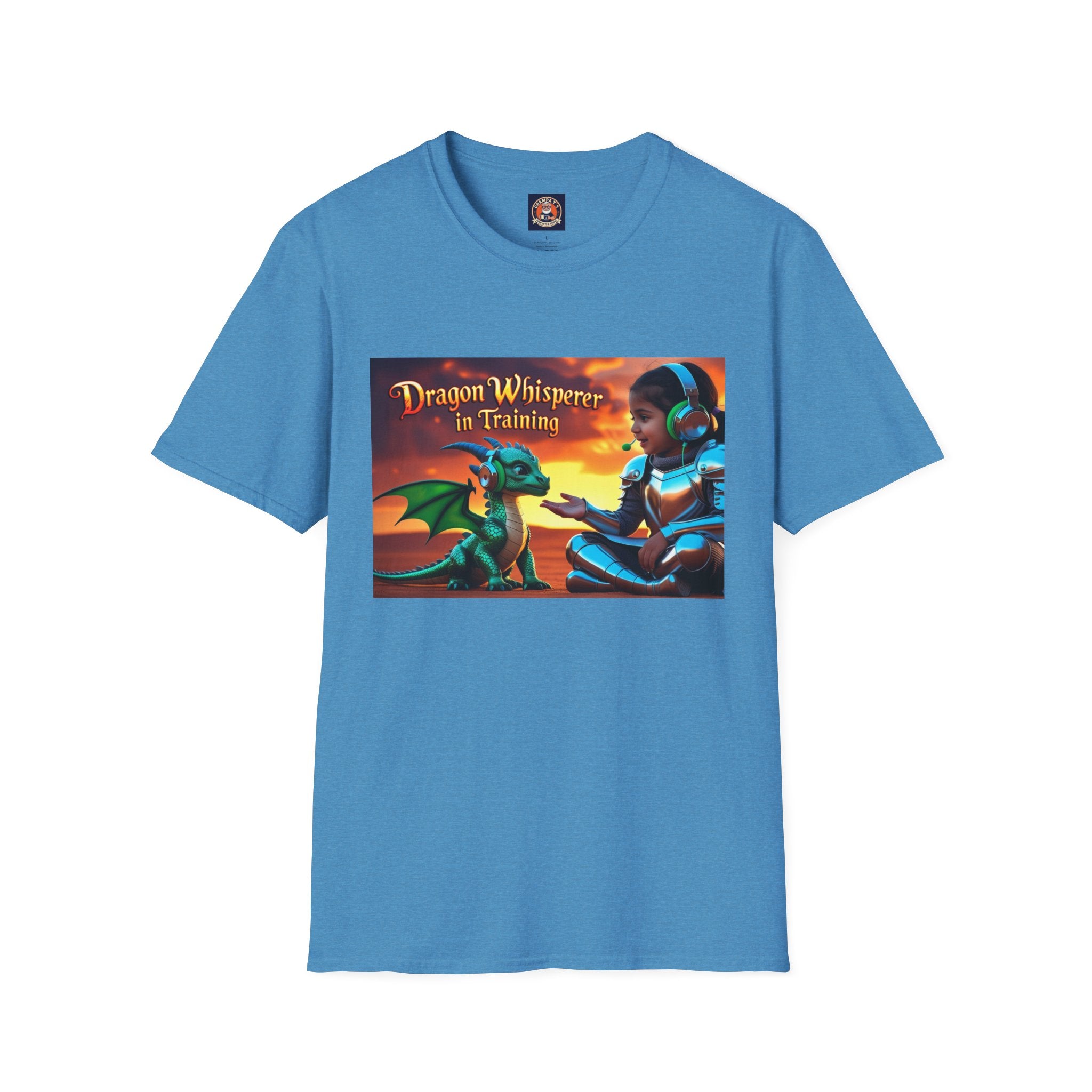 Funny Dragon Whisperer Unisex Softstyle T-Shirt | Fantasy Apparel, Gift for Dragon Lovers, Kids & Adults, Birthday Present, Magical Vibe