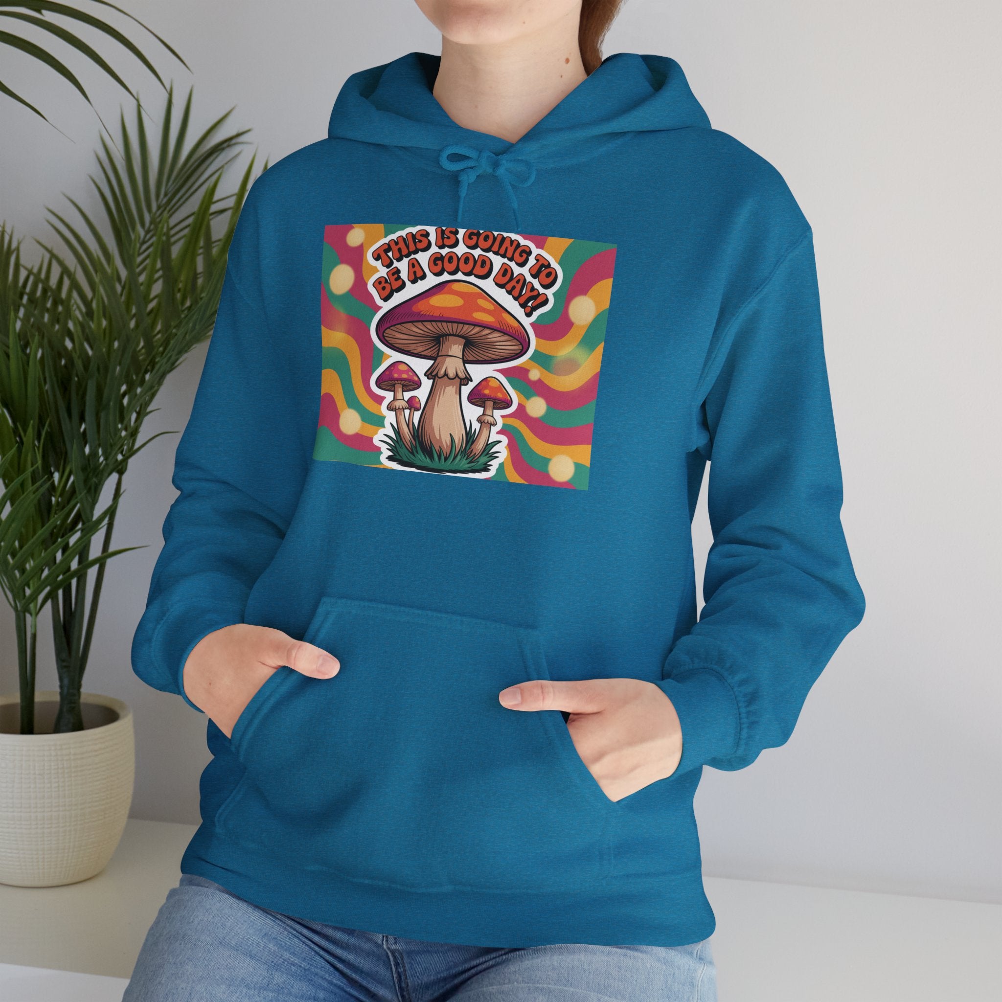 Groovy Mushroom Hoodie - Psychedelic Sweatshirt for Festivals, Cozy Gift for Nature Lovers, Unisex Pull-over for Good Vibes