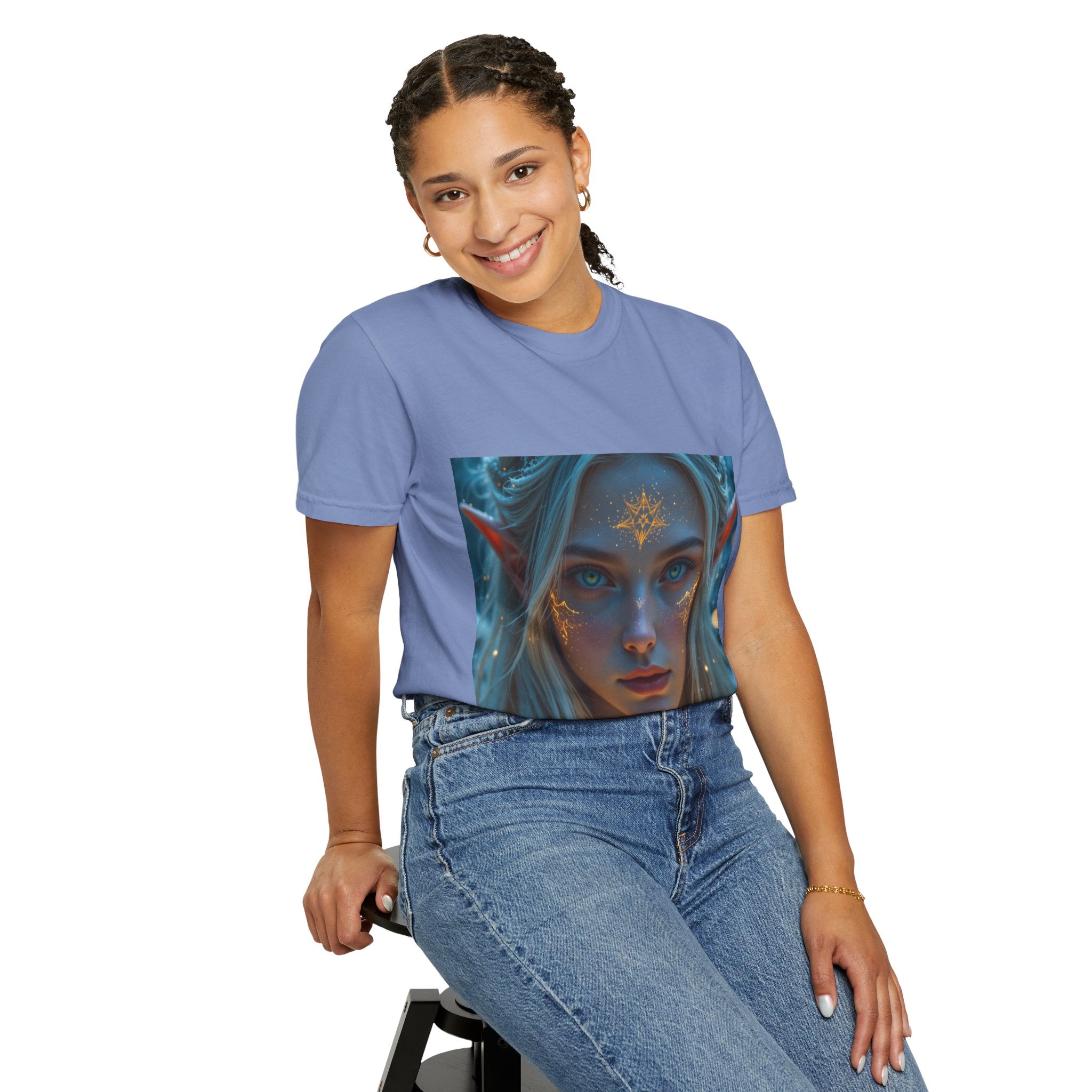 Fantasy-Inspired Elf Princess Unisex T-Shirt, Boho Style Tee for Art Lovers, Gift for Creatives, Dreamy Aesthetic Shirt, Unique Fan Merchandise