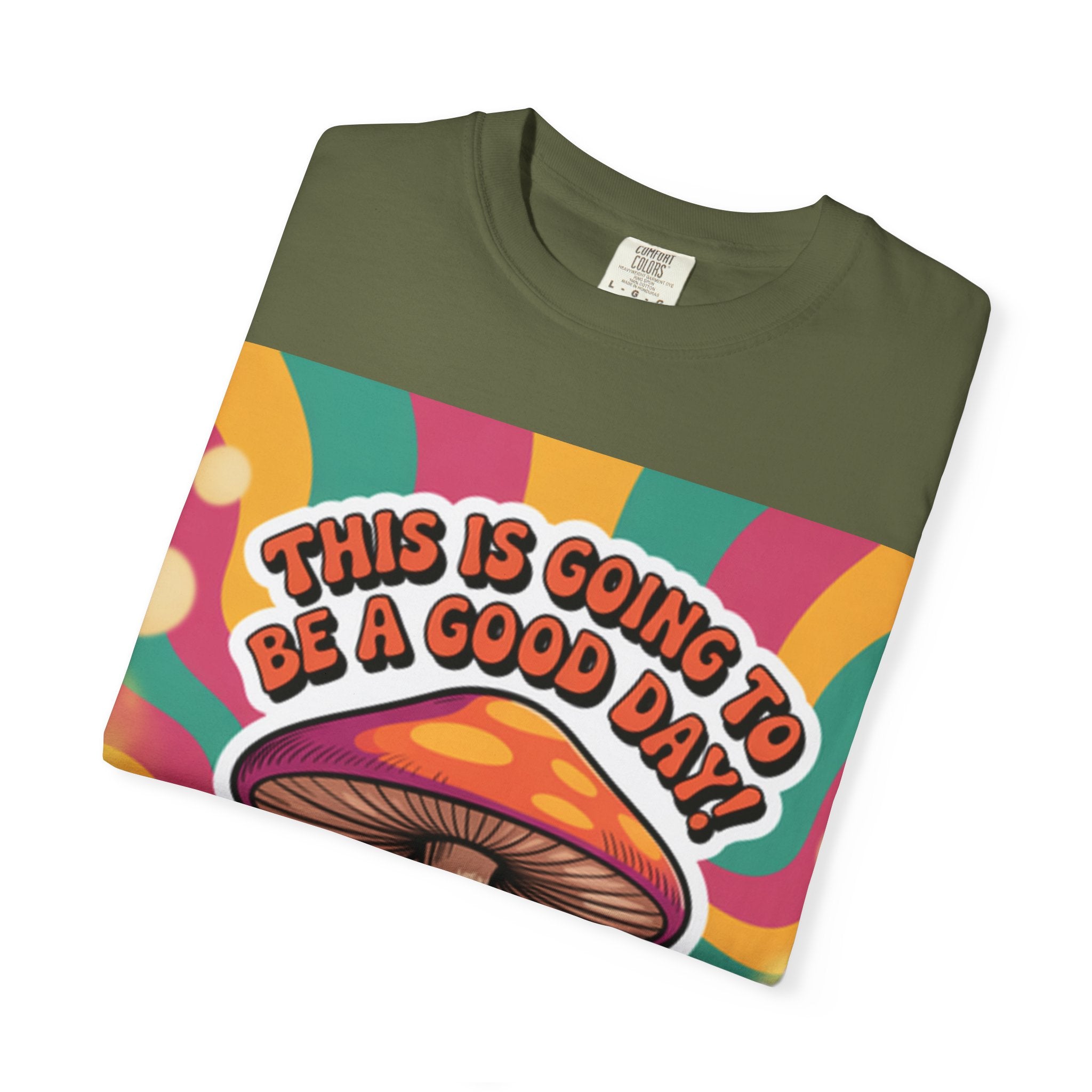 Positive Vibes T-shirt, Retro Mushroom Tee, Unisex Psychedelic Shirt, Gift for Friends, Casual Wear, Summer Essentials