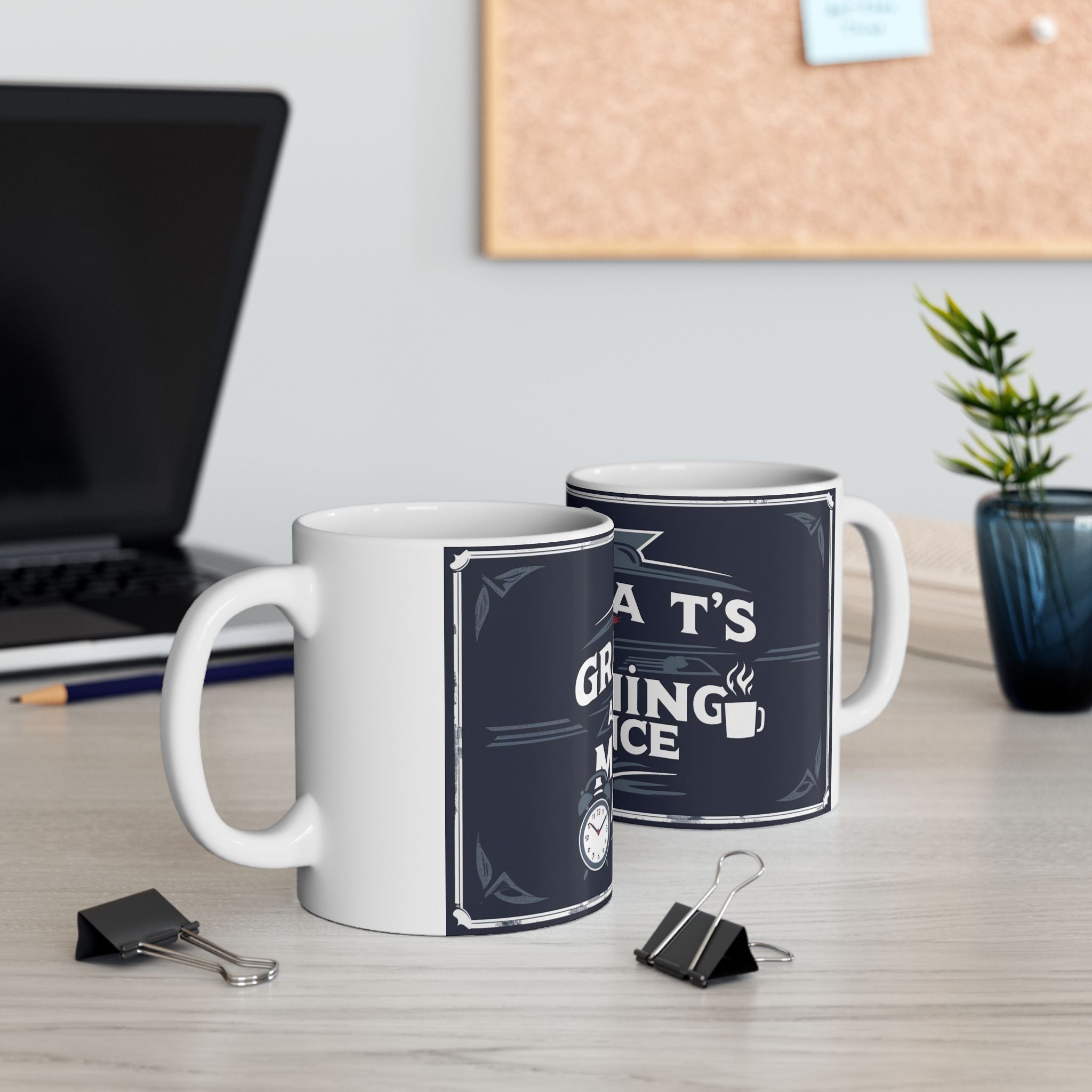 Grampa T's Anti-Morning Alliance Ceramic Mug - Fun Coffee Cup, Gift for Grampa, Coffee Lovers, Humor Mug, Kitchen Decor