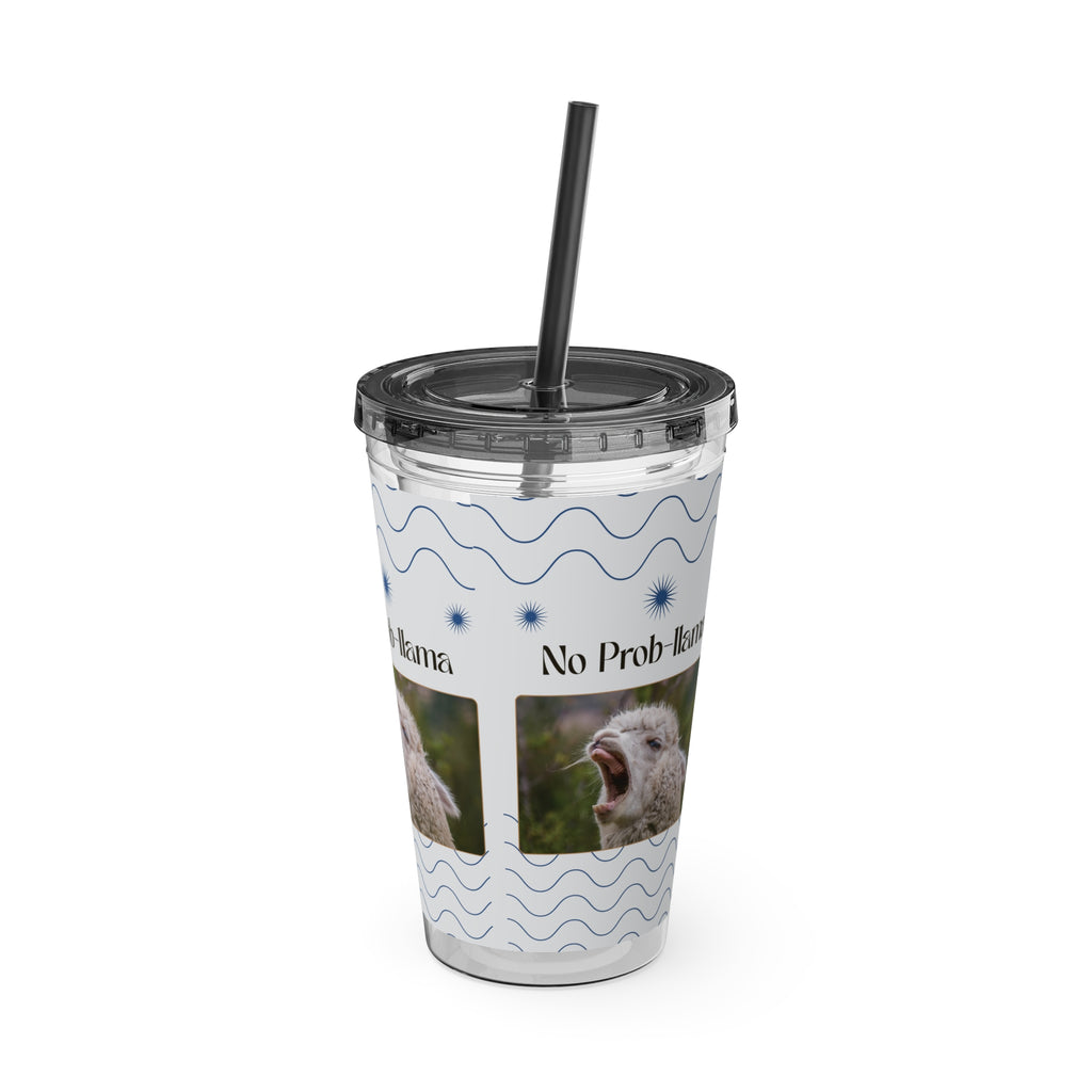 Tumbler Cup - &quot;No Prob-Llama&quot; Graphic 16oz Sunsplash Travel Cup