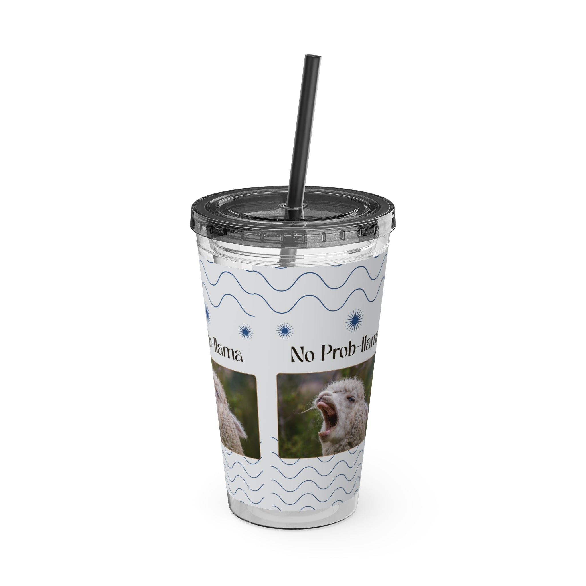 Tumbler Cup - &quot;No Prob-Llama&quot; Graphic 16oz Sunsplash Travel Cup