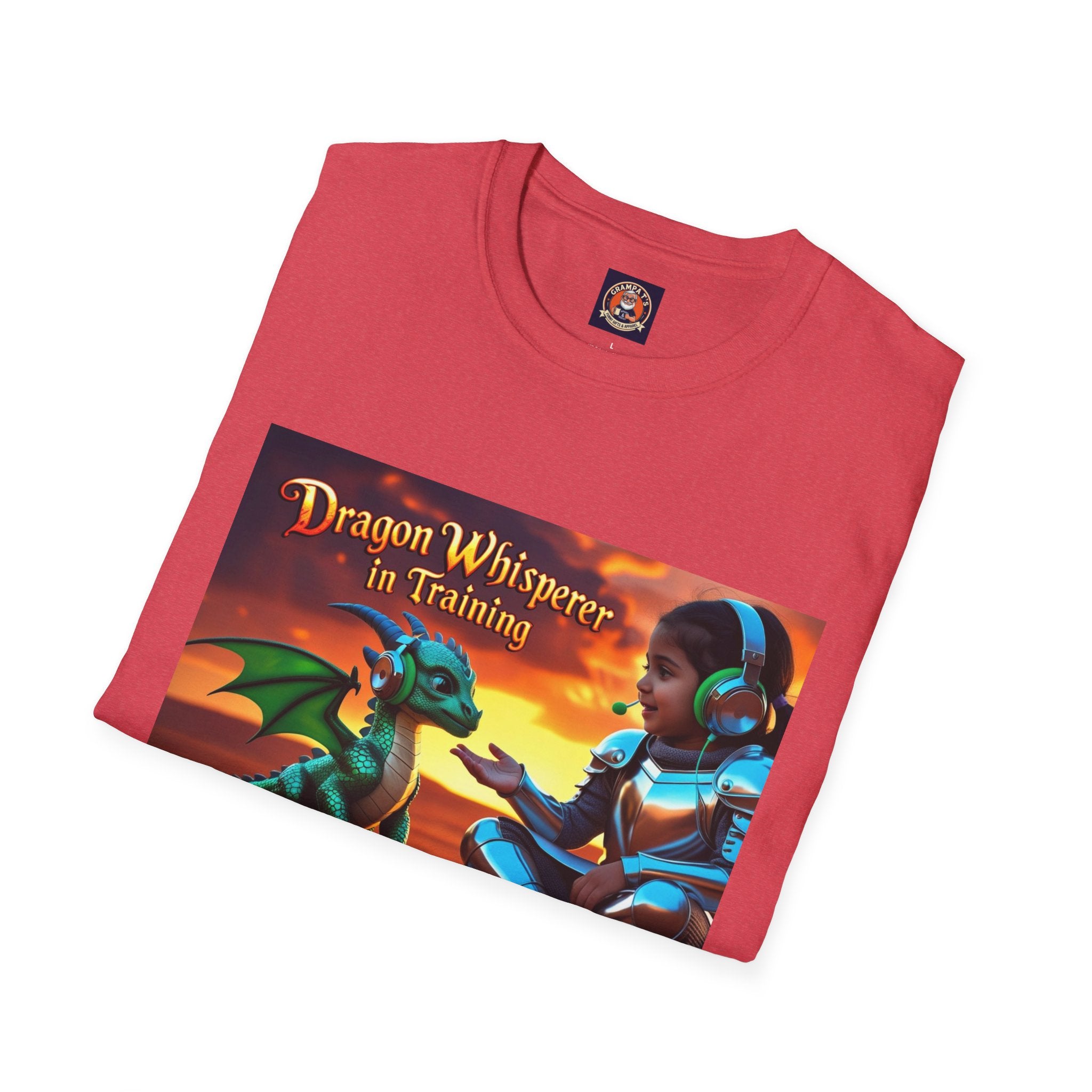 Funny Dragon Whisperer Unisex Softstyle T-Shirt | Fantasy Apparel, Gift for Dragon Lovers, Kids & Adults, Birthday Present, Magical Vibe