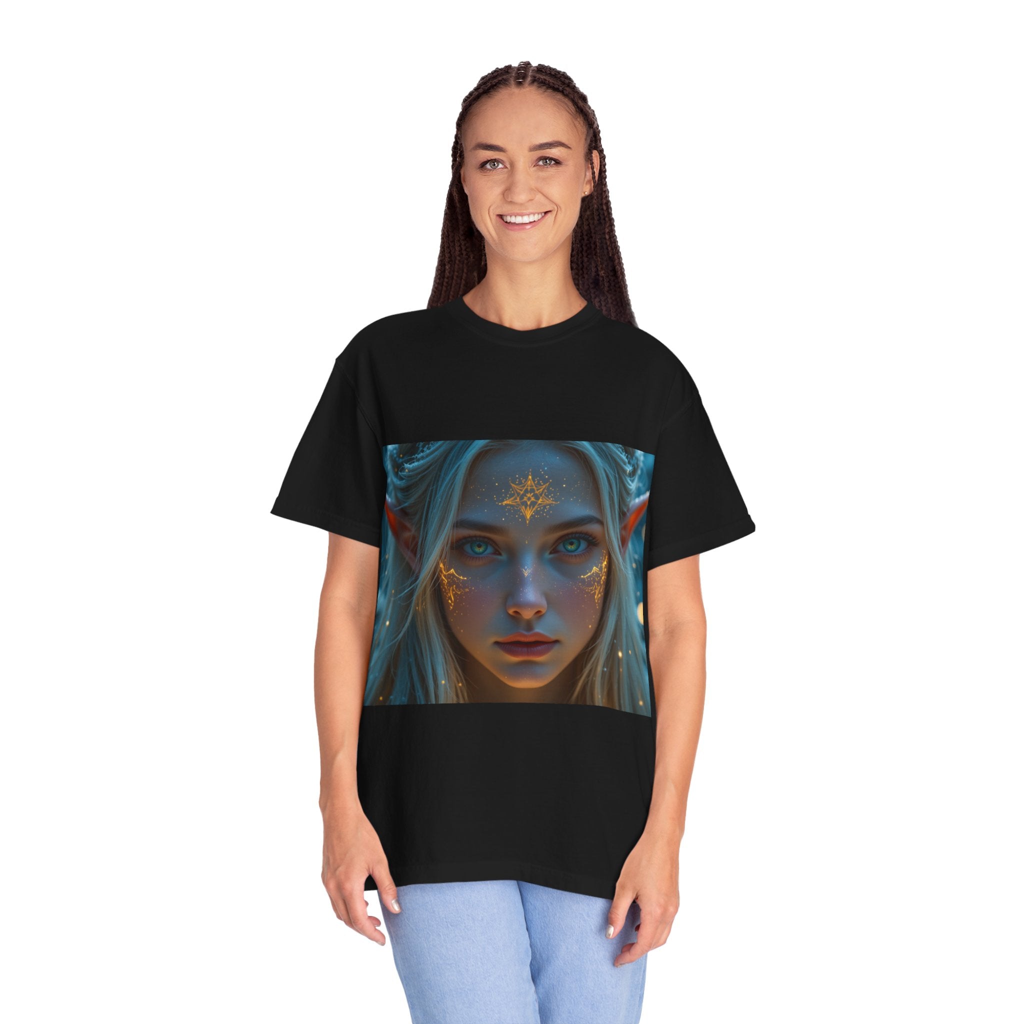Fantasy-Inspired Elf Princess Unisex T-Shirt, Boho Style Tee for Art Lovers, Gift for Creatives, Dreamy Aesthetic Shirt, Unique Fan Merchandise