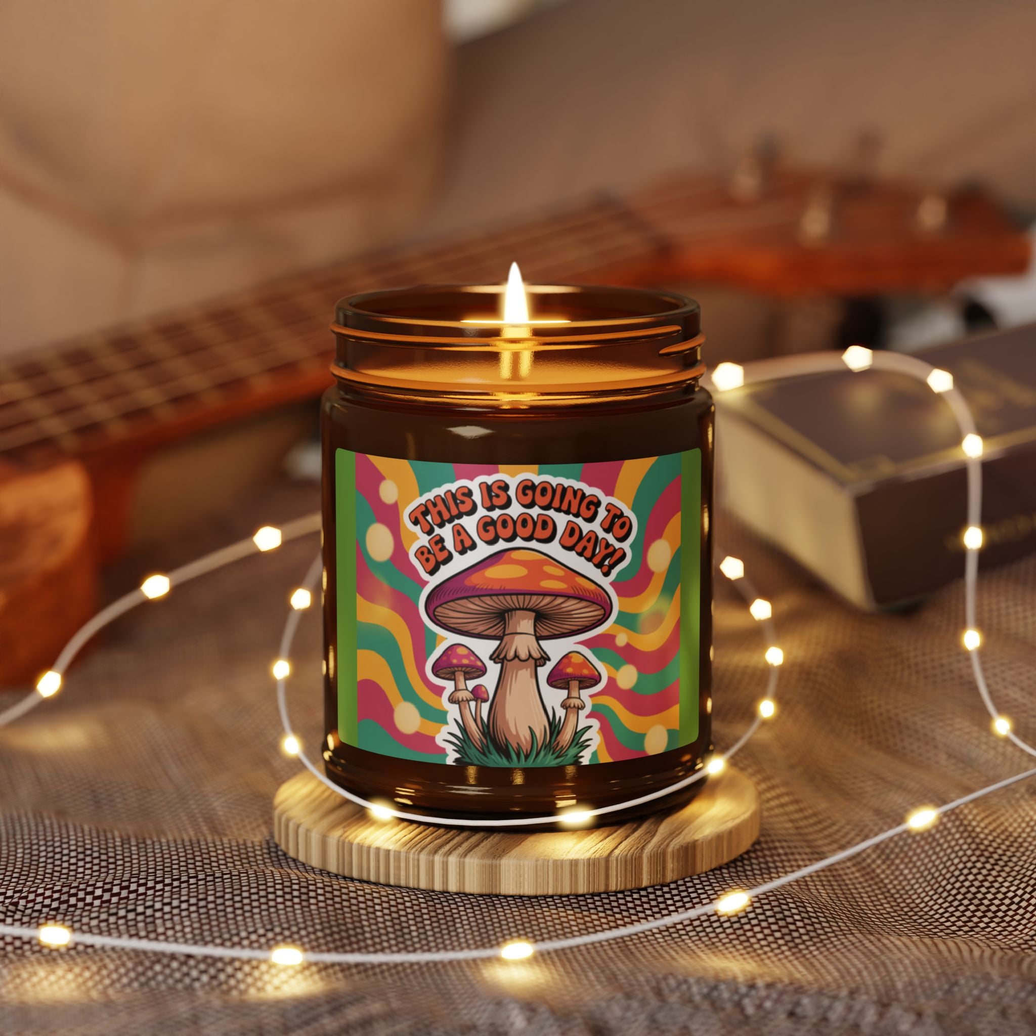 Scented Soy Candle - Groovy Day Vibe, Aromatherapy Gift, Home Decor, Mindfulness Relaxation, Eco-Friendly Candle