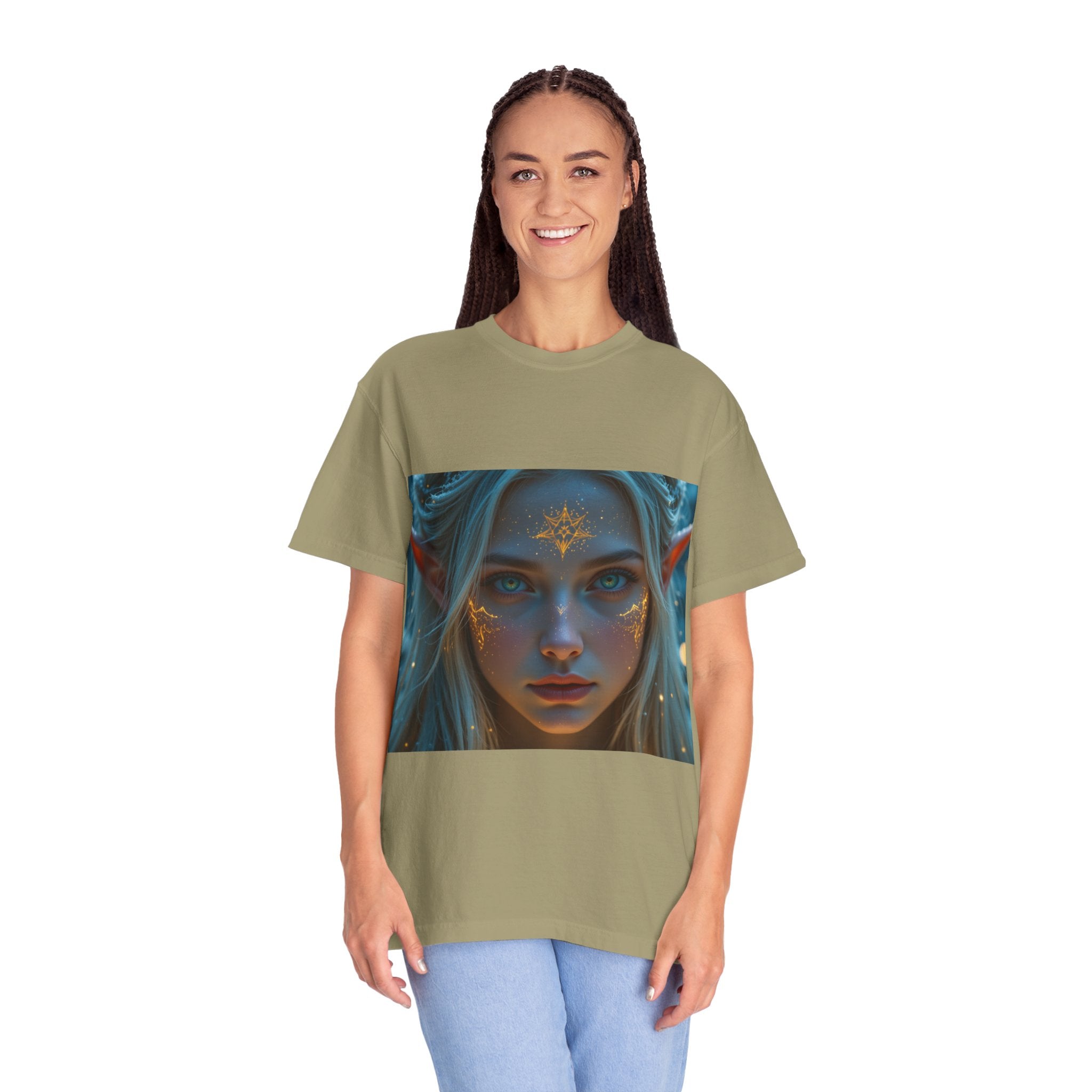 Fantasy-Inspired Elf Princess Unisex T-Shirt, Boho Style Tee for Art Lovers, Gift for Creatives, Dreamy Aesthetic Shirt, Unique Fan Merchandise