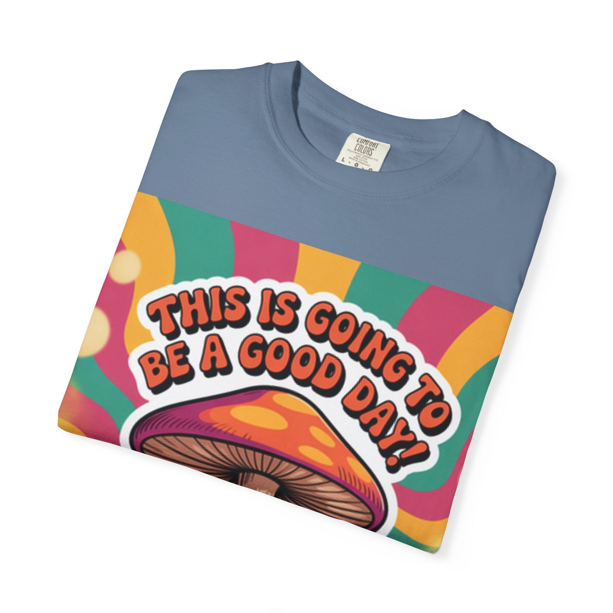 Positive Vibes T-shirt, Retro Mushroom Tee, Unisex Psychedelic Shirt, Gift for Friends, Casual Wear, Summer Essentials
