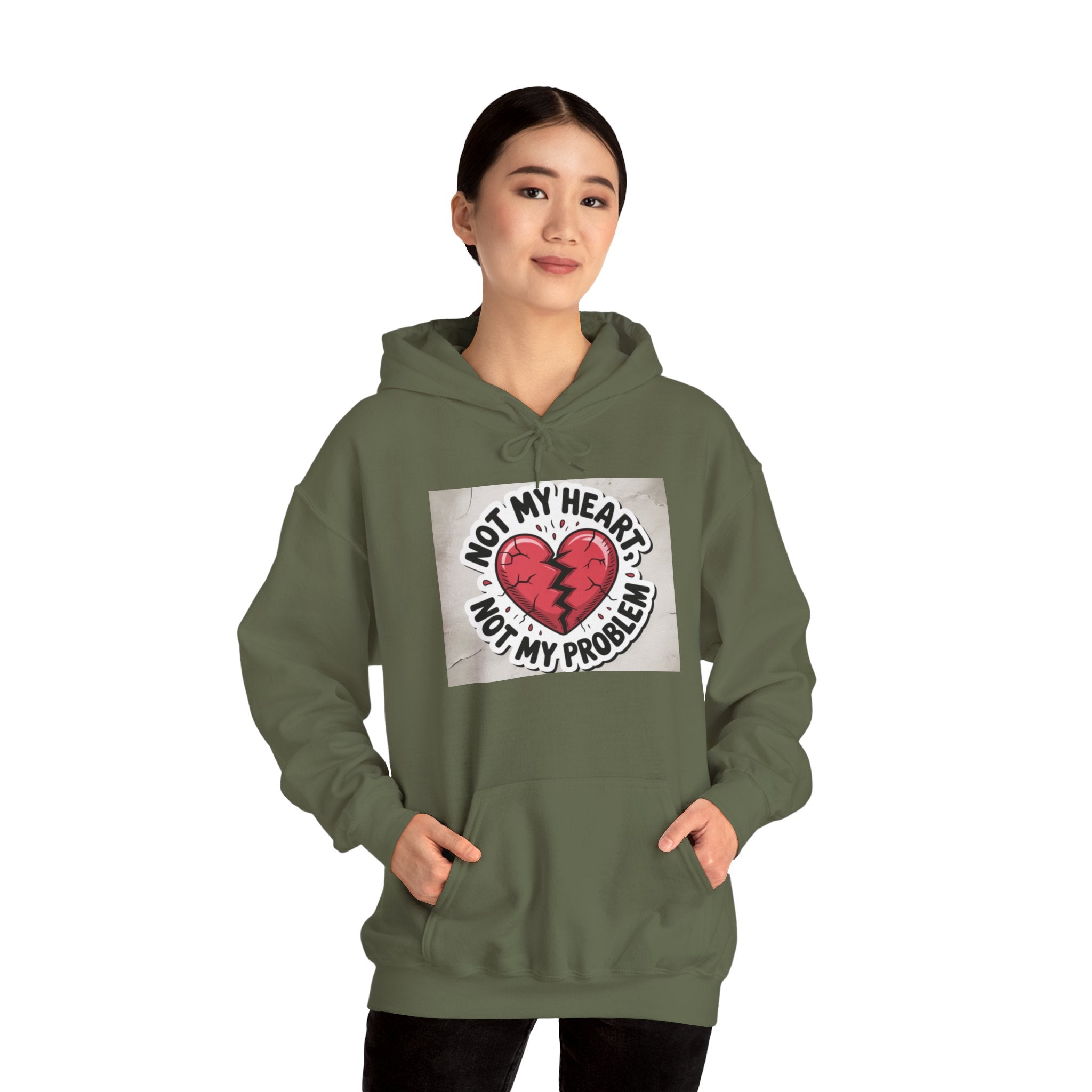 Heartbreak Humor Hoodie, Unisex Hooded Sweatshirt, Funny Gift, Self-Care Apparel, Valentine's Day, Casual Wear, Trendy Fashion