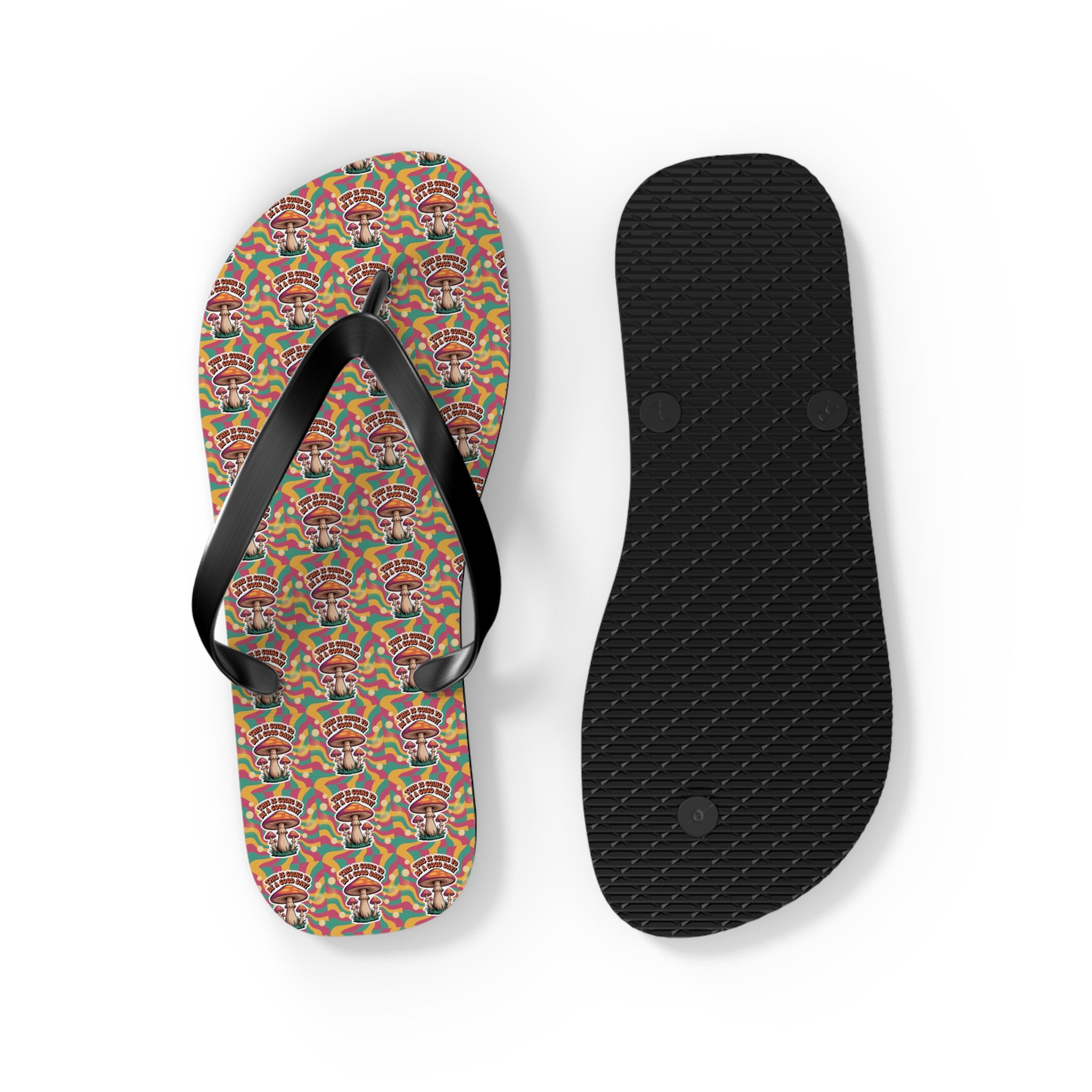 Rainbow Pattern Flip Flops, Summer Footwear, Beach Sandals, LGBTQ+ Pride Accessories, Vacation Essentials
