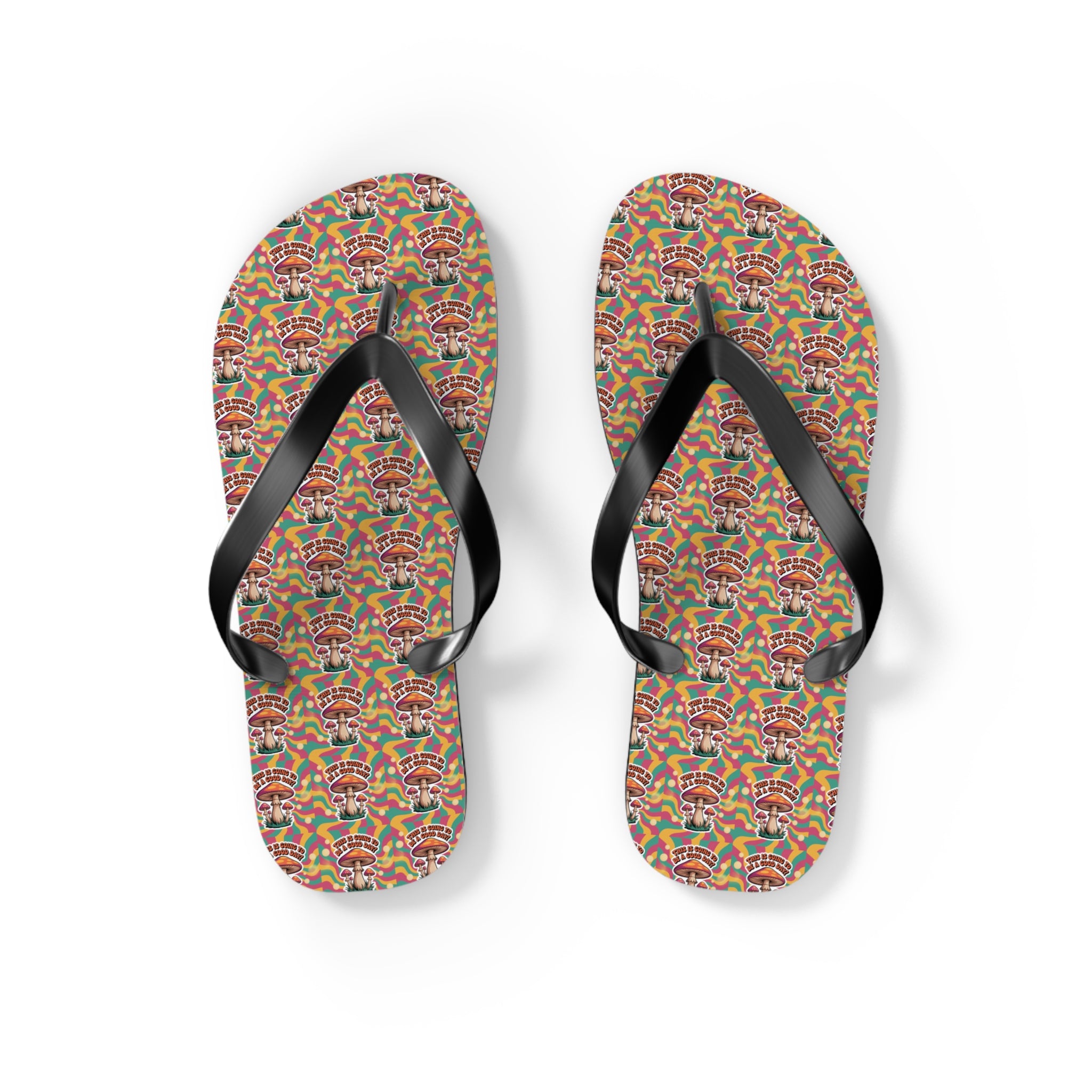 Rainbow Pattern Flip Flops, Summer Footwear, Beach Sandals, LGBTQ+ Pride Accessories, Vacation Essentials