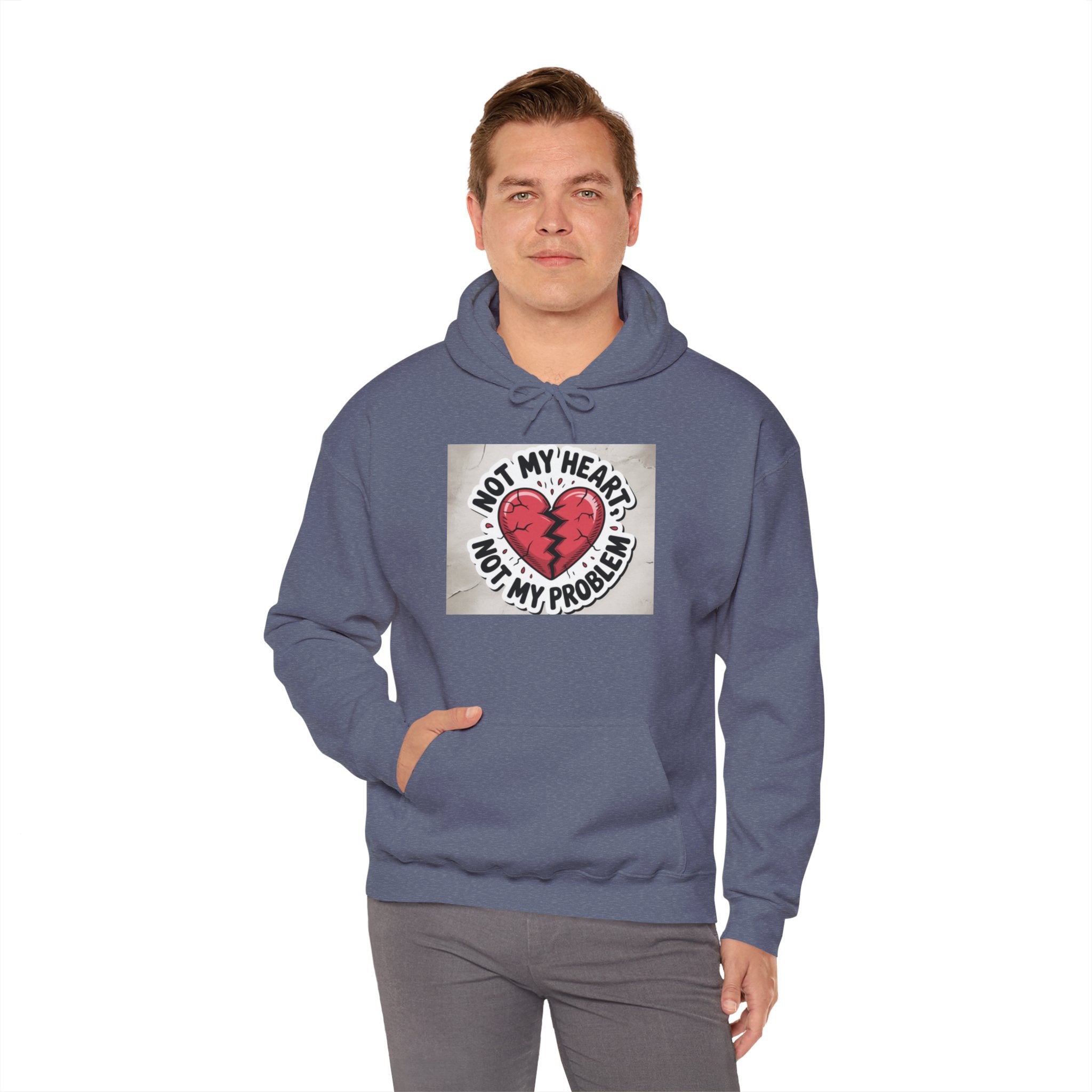 Heartbreak Humor Hoodie, Unisex Hooded Sweatshirt, Funny Gift, Self-Care Apparel, Valentine's Day, Casual Wear, Trendy Fashion