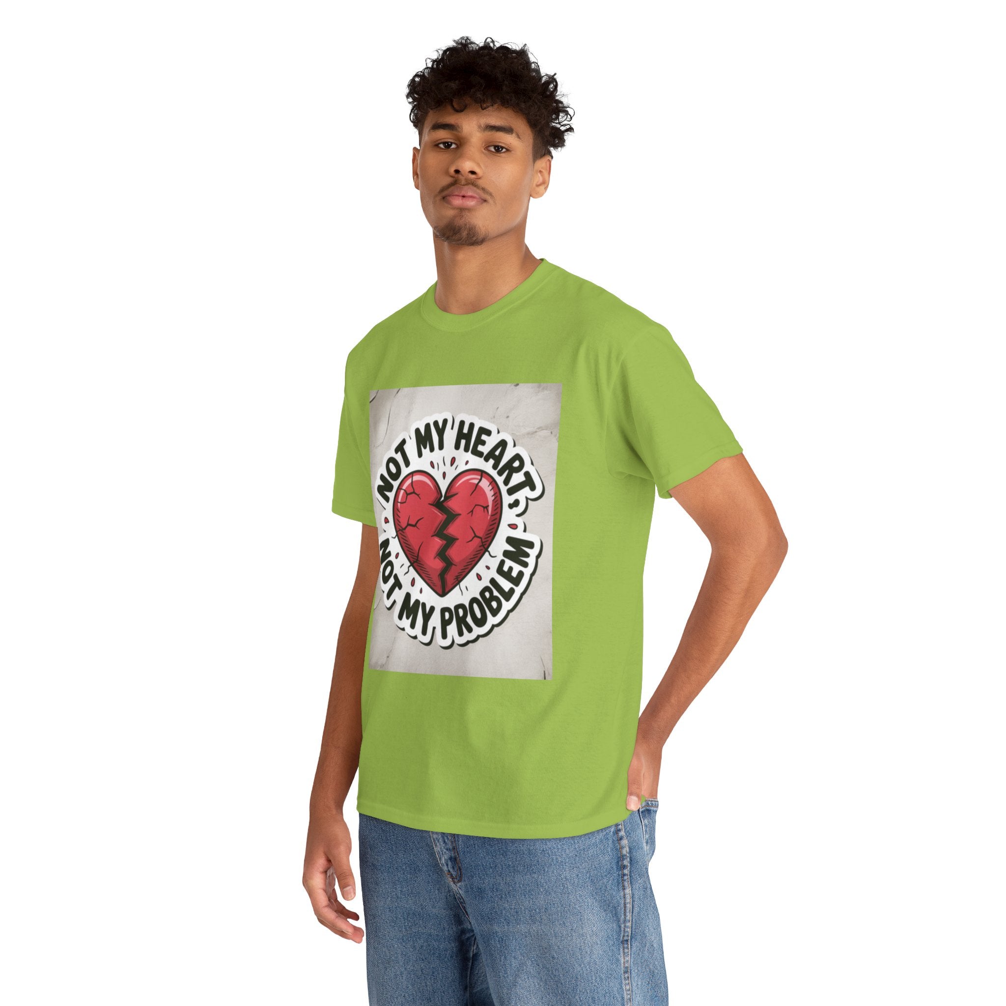 Heartbreak Humor Tee: Not My Heart Not My Problem, Funny T-Shirt, Unisex Cotton Tee, Casual Wear, Gifts for Friends, Breakup Apparel