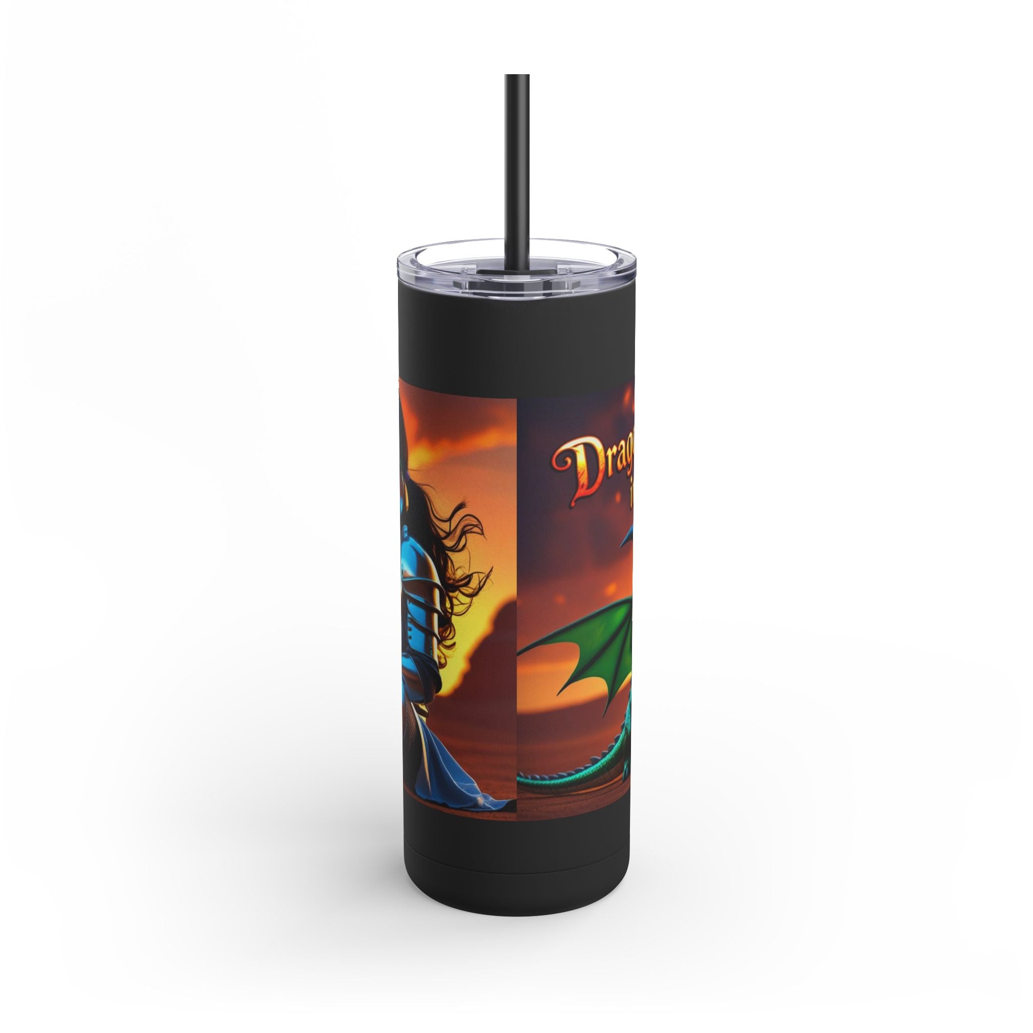 Grampa T’s “Dragon Whisperer Fuel” Matte Tumbler – 20oz Travel Mug for Young Beast Tamers & Fantasy Fanatics | Epic Gift for Kids, Dreamers & Dragon Lovers