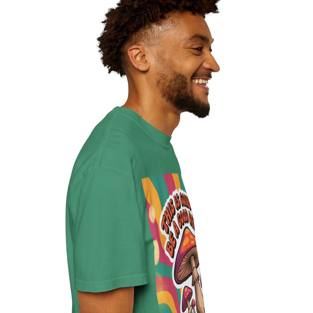 Positive Vibes T-shirt, Retro Mushroom Tee, Unisex Psychedelic Shirt, Gift for Friends, Casual Wear, Summer Essentials