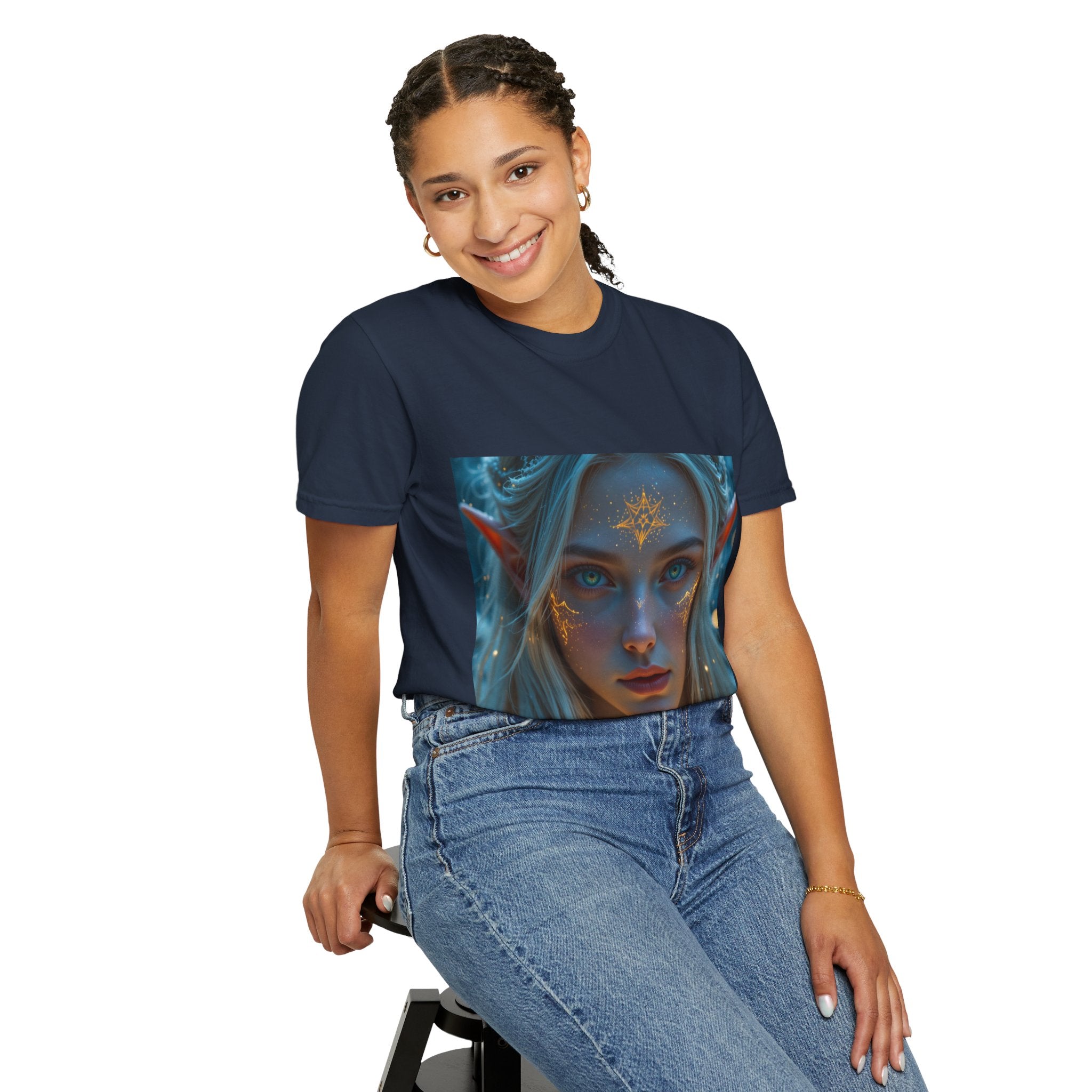 Fantasy-Inspired Elf Princess Unisex T-Shirt, Boho Style Tee for Art Lovers, Gift for Creatives, Dreamy Aesthetic Shirt, Unique Fan Merchandise