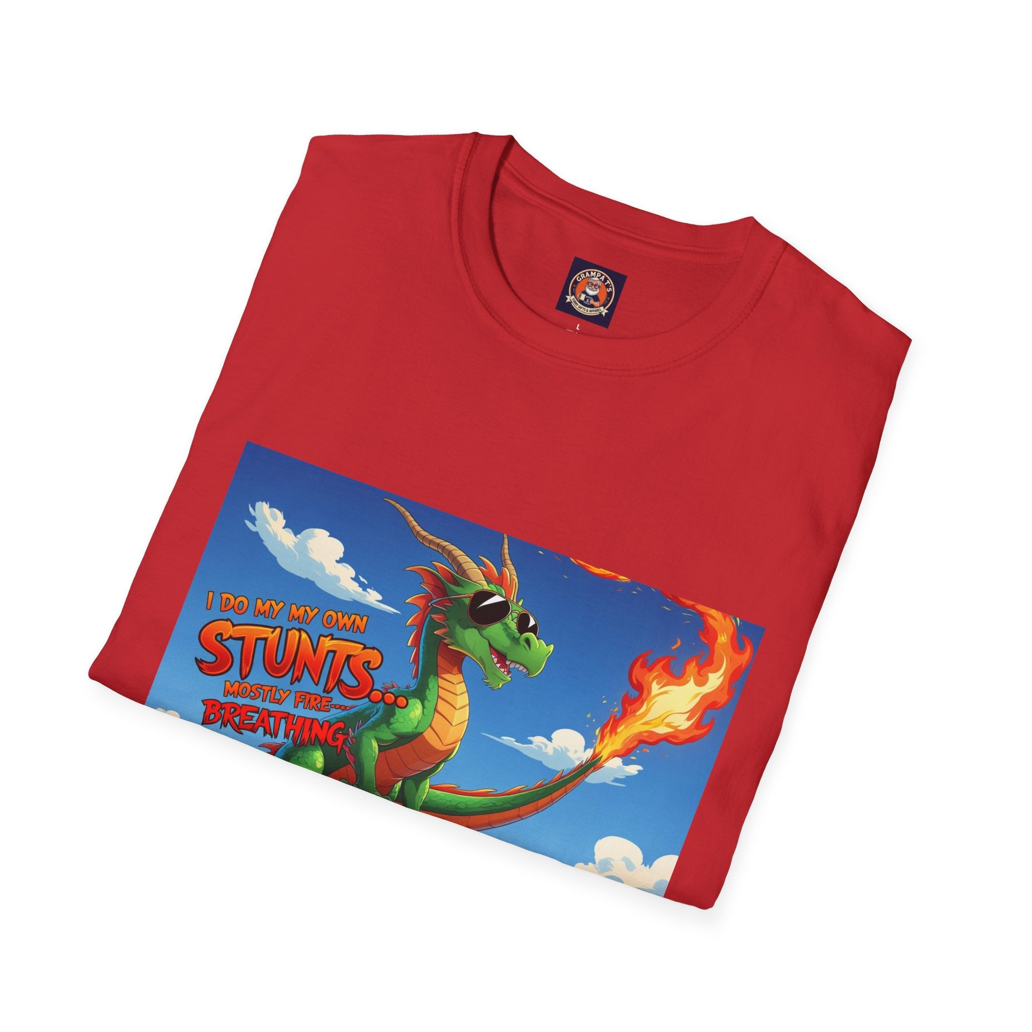 Funny Fire-Breathing Dragon T-Shirt | Fantasy Graphic Tee for Kids and Adults, Unisex Softstyle T-Shirt, Casual Wear, Game Night Apparel, [...]