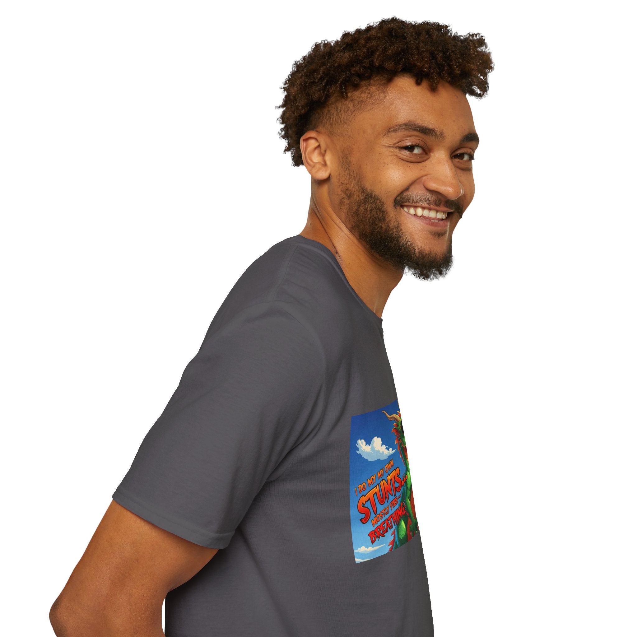 Funny Fire-Breathing Dragon T-Shirt | Fantasy Graphic Tee for Kids and Adults, Unisex Softstyle T-Shirt, Casual Wear, Game Night Apparel, [...]