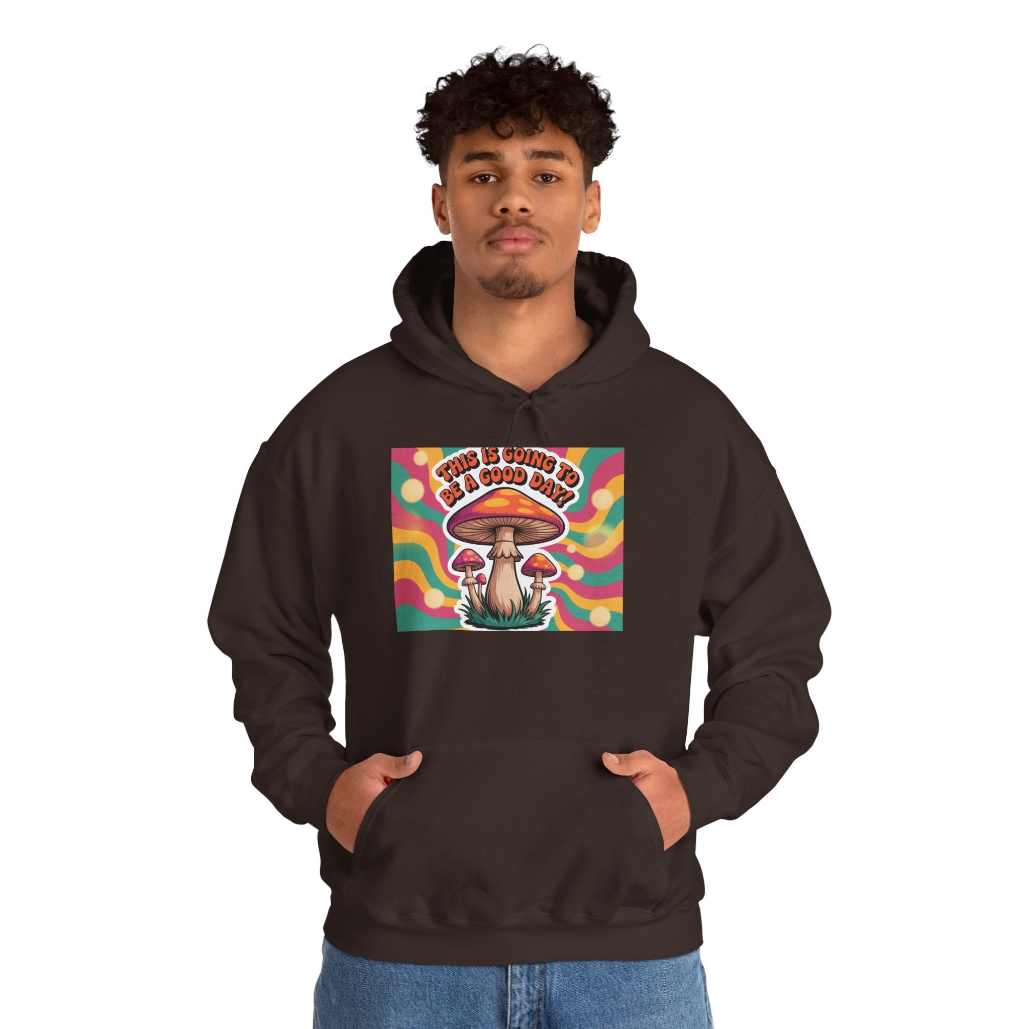Groovy Mushroom Hoodie - Psychedelic Sweatshirt for Festivals, Cozy Gift for Nature Lovers, Unisex Pull-over for Good Vibes