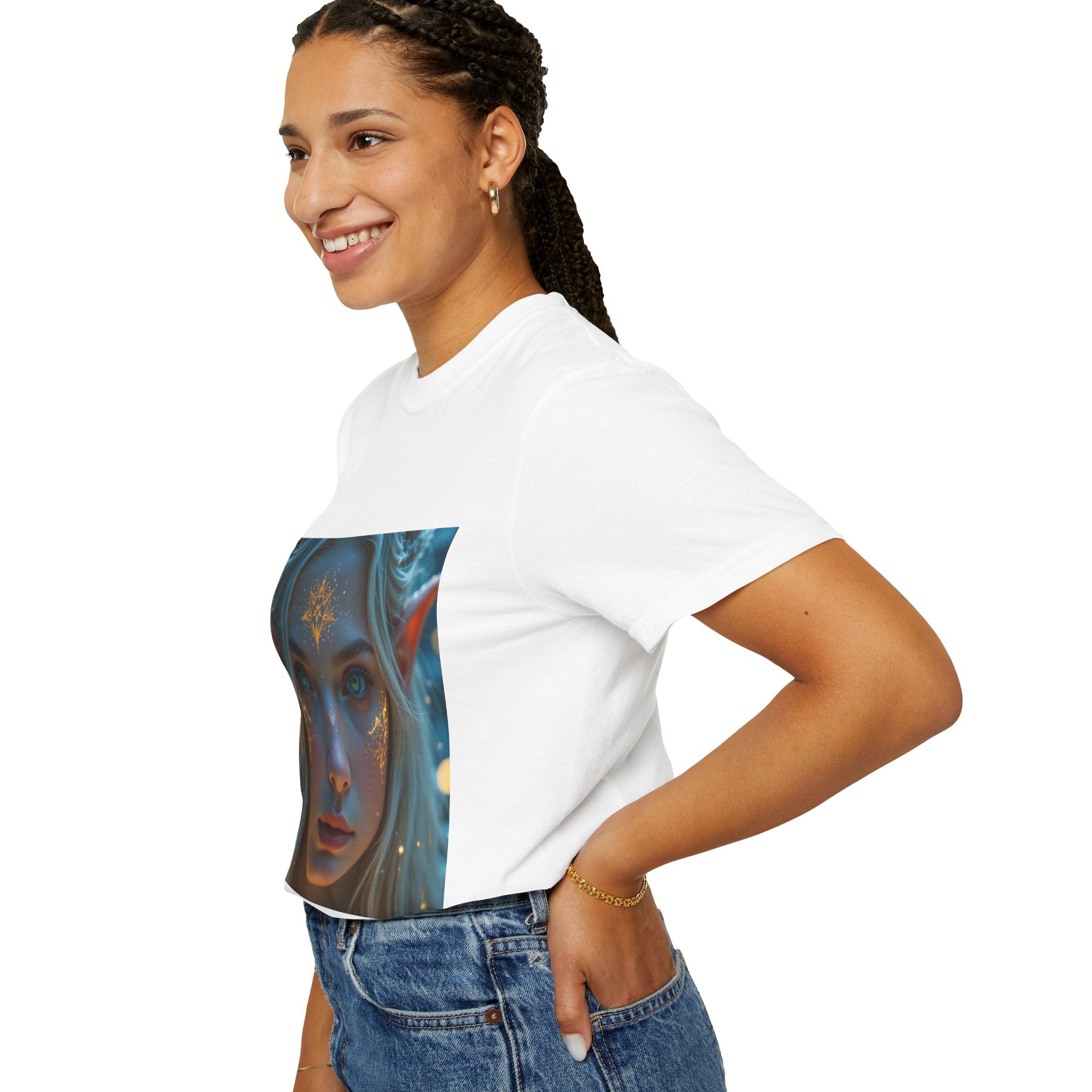 Fantasy-Inspired Elf Princess Unisex T-Shirt, Boho Style Tee for Art Lovers, Gift for Creatives, Dreamy Aesthetic Shirt, Unique Fan Merchandise