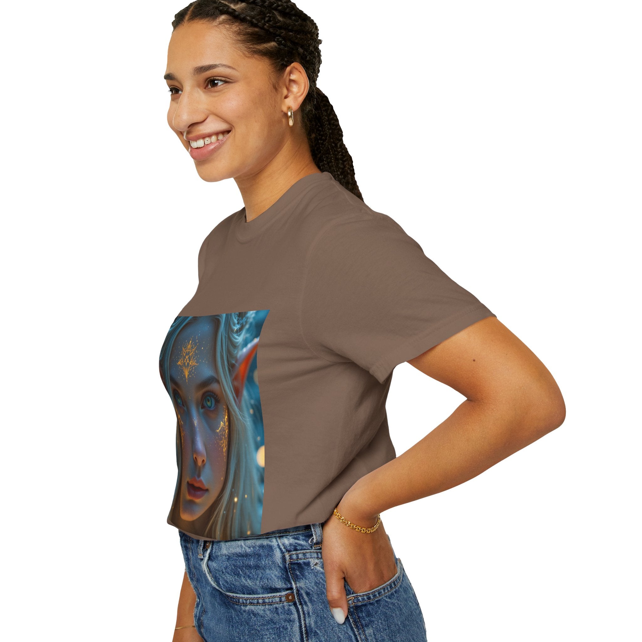 Fantasy-Inspired Elf Princess Unisex T-Shirt, Boho Style Tee for Art Lovers, Gift for Creatives, Dreamy Aesthetic Shirt, Unique Fan Merchandise