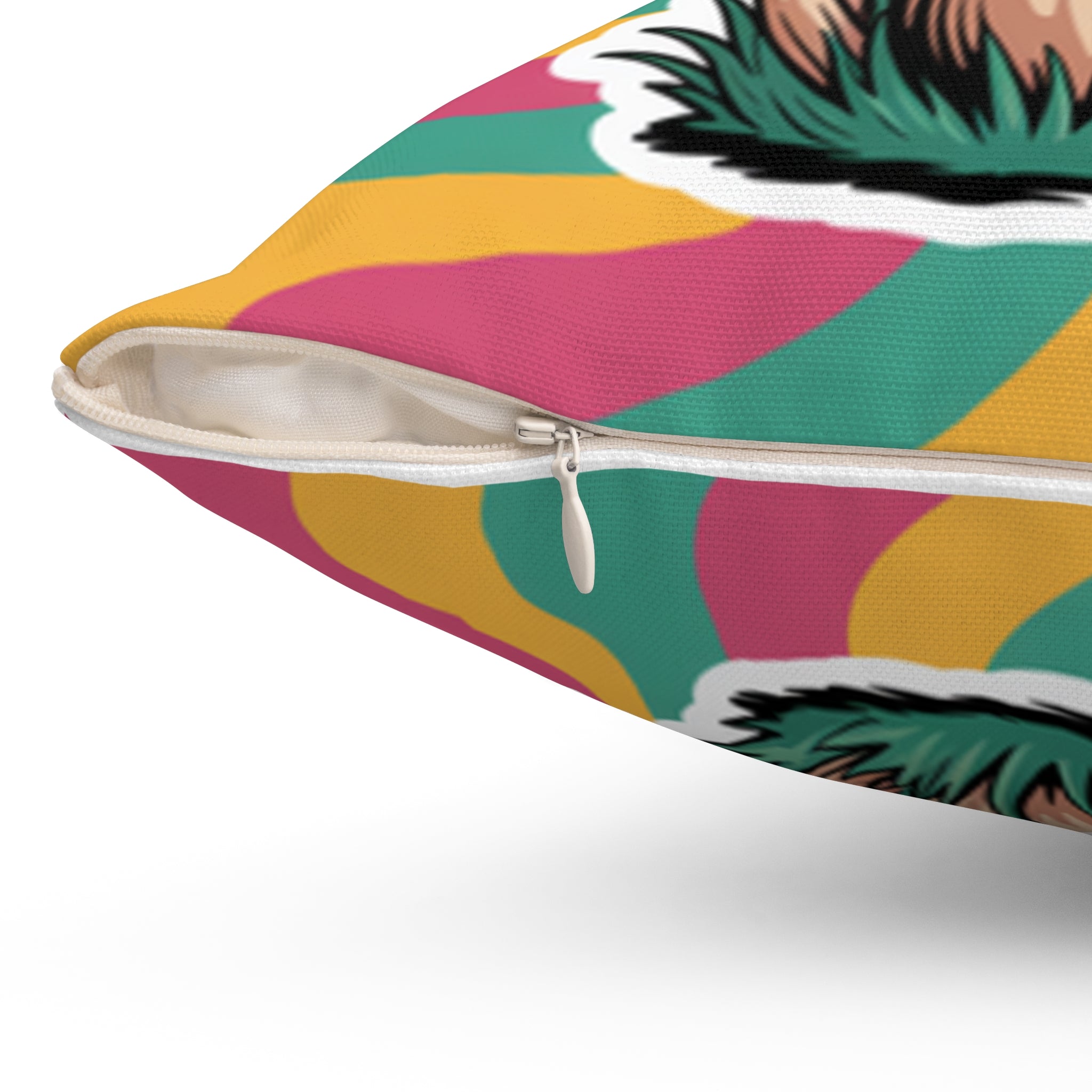 Colorful Mushroom Quote Pillow, Boho Home Decor, Positive Vibes Gift, Psychedelic Cushion, Couch Accessory