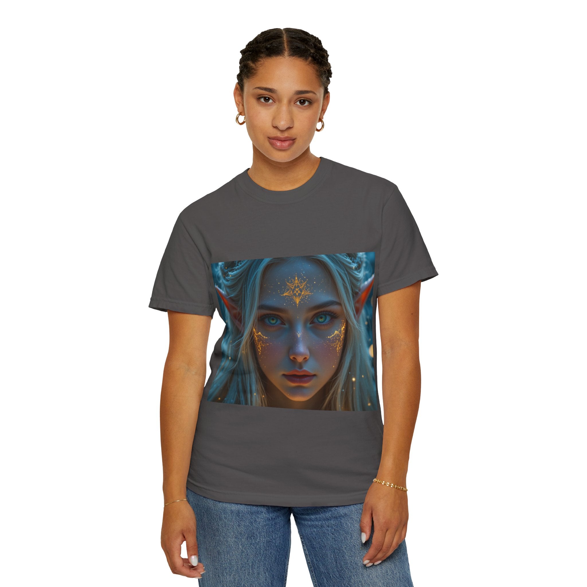 Fantasy-Inspired Elf Princess Unisex T-Shirt, Boho Style Tee for Art Lovers, Gift for Creatives, Dreamy Aesthetic Shirt, Unique Fan Merchandise