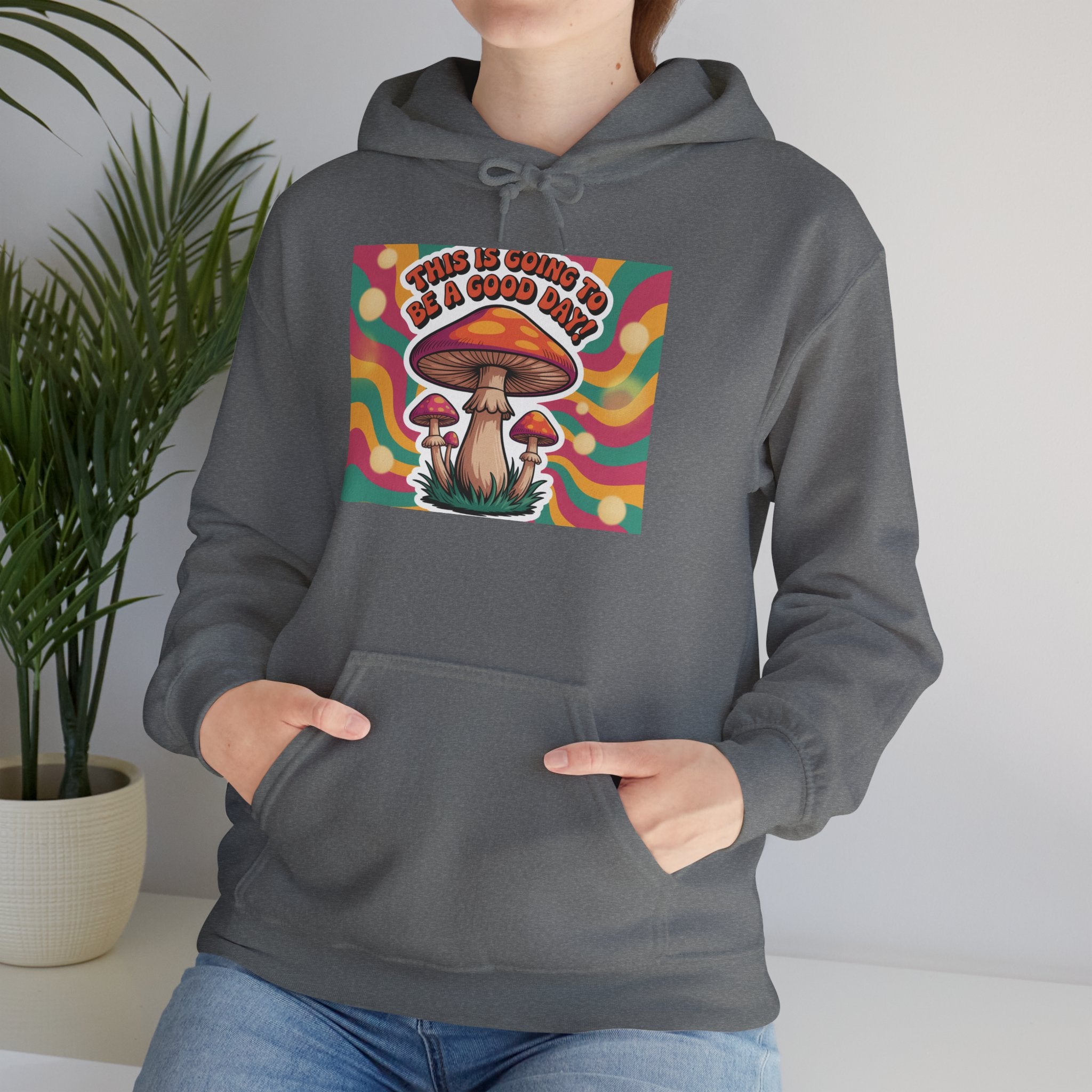 Groovy Mushroom Hoodie - Psychedelic Sweatshirt for Festivals, Cozy Gift for Nature Lovers, Unisex Pull-over for Good Vibes
