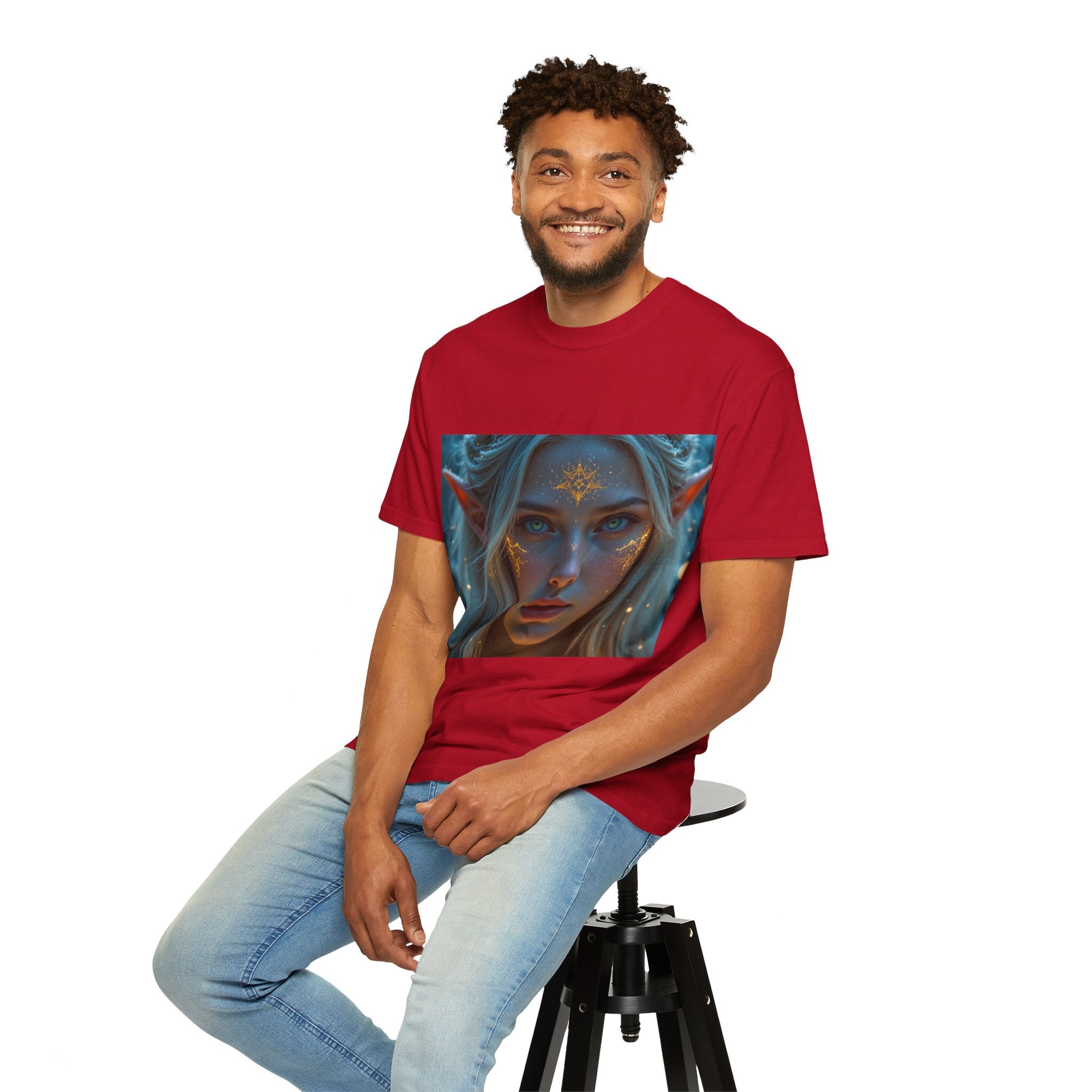 Fantasy-Inspired Elf Princess Unisex T-Shirt, Boho Style Tee for Art Lovers, Gift for Creatives, Dreamy Aesthetic Shirt, Unique Fan Merchandise