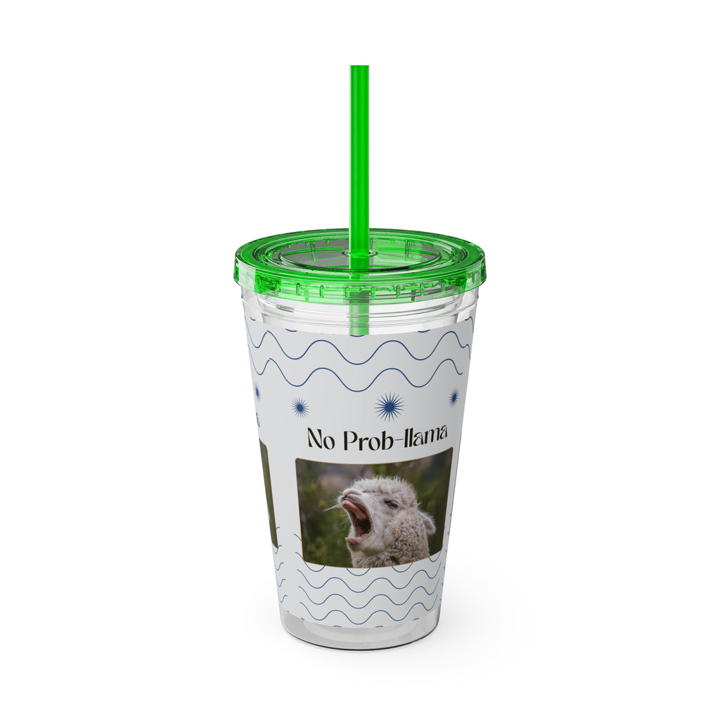 Tumbler Cup - &quot;No Prob-Llama&quot; Graphic 16oz Sunsplash Travel Cup