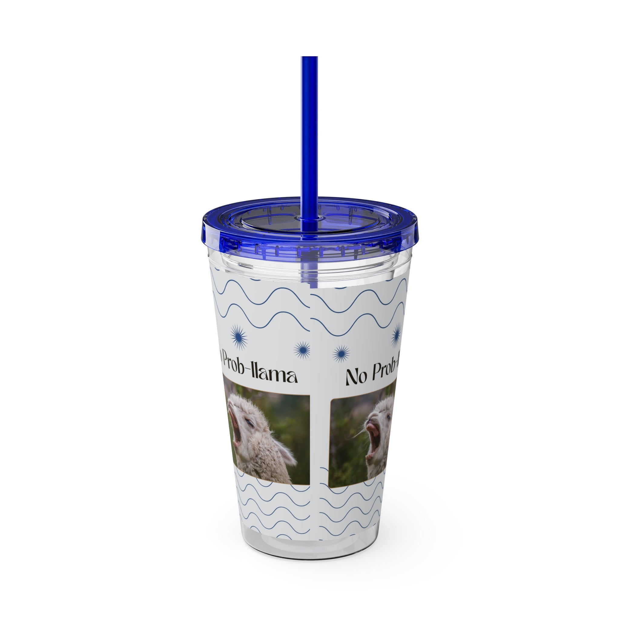 Tumbler Cup - &quot;No Prob-Llama&quot; Graphic 16oz Sunsplash Travel Cup