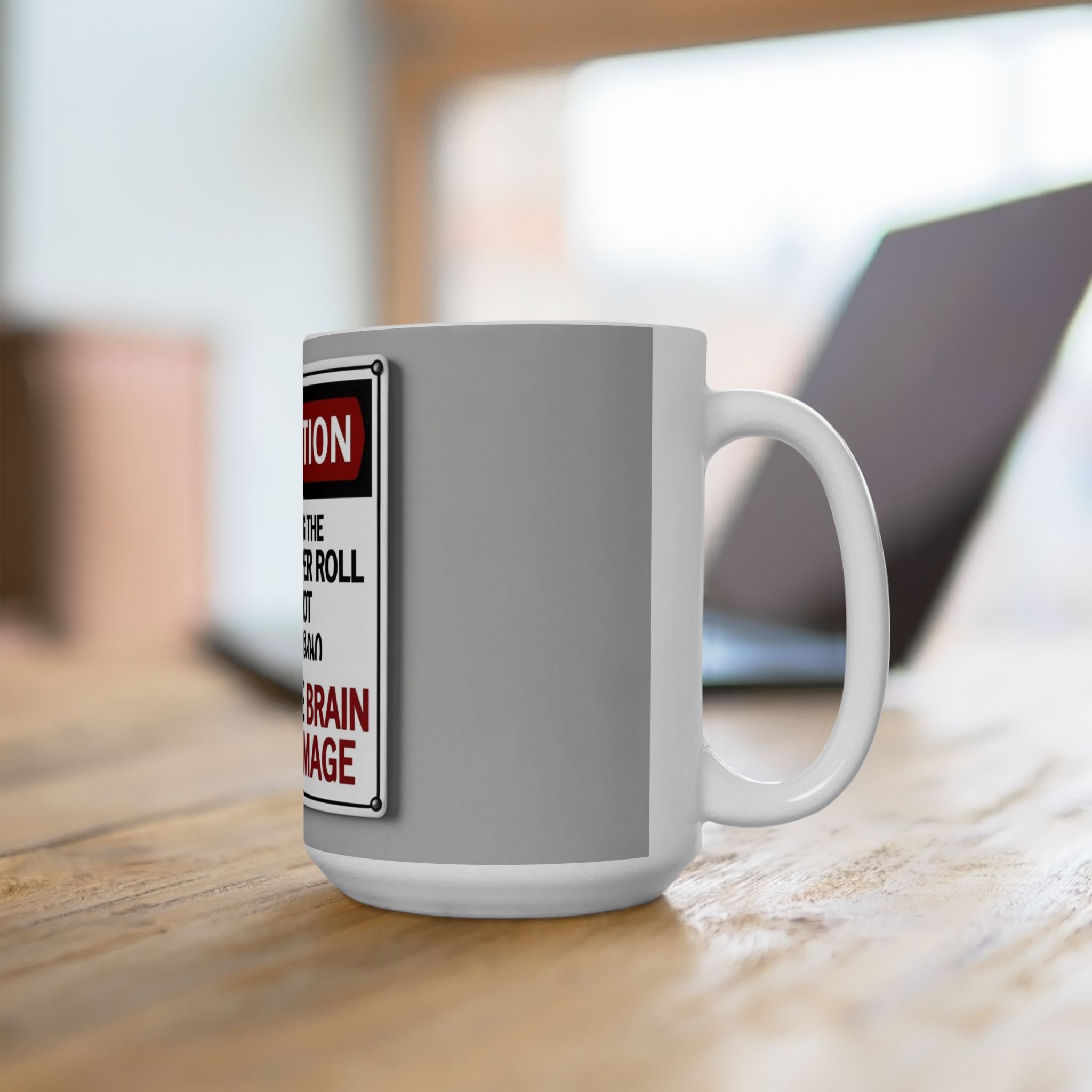 Humorous Coffee Mug, Attention Changing Toilet Paper Roll Gift, Funny Mug for Bathroom, Novelty Gift for Friends, Office Humor