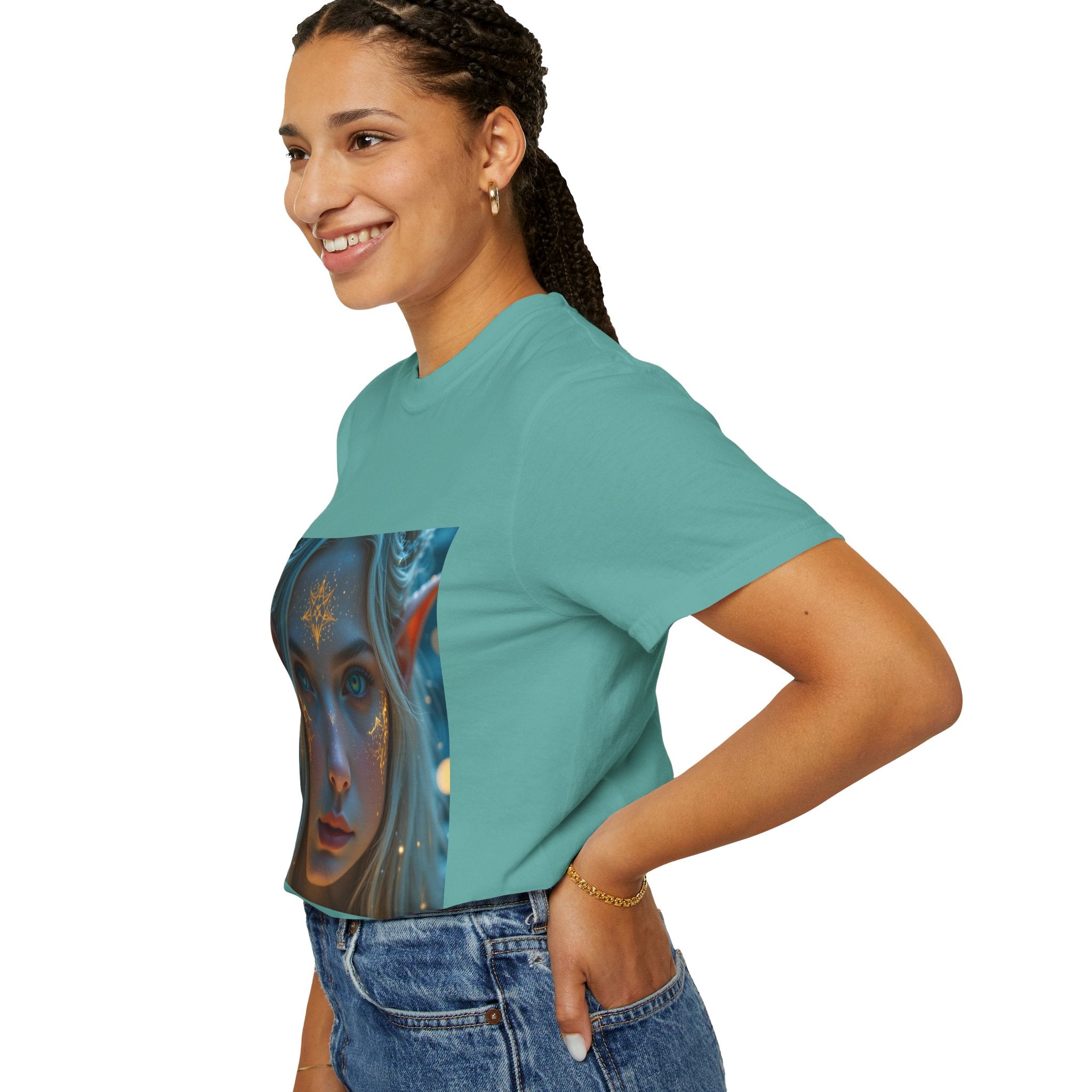 Fantasy-Inspired Elf Princess Unisex T-Shirt, Boho Style Tee for Art Lovers, Gift for Creatives, Dreamy Aesthetic Shirt, Unique Fan Merchandise