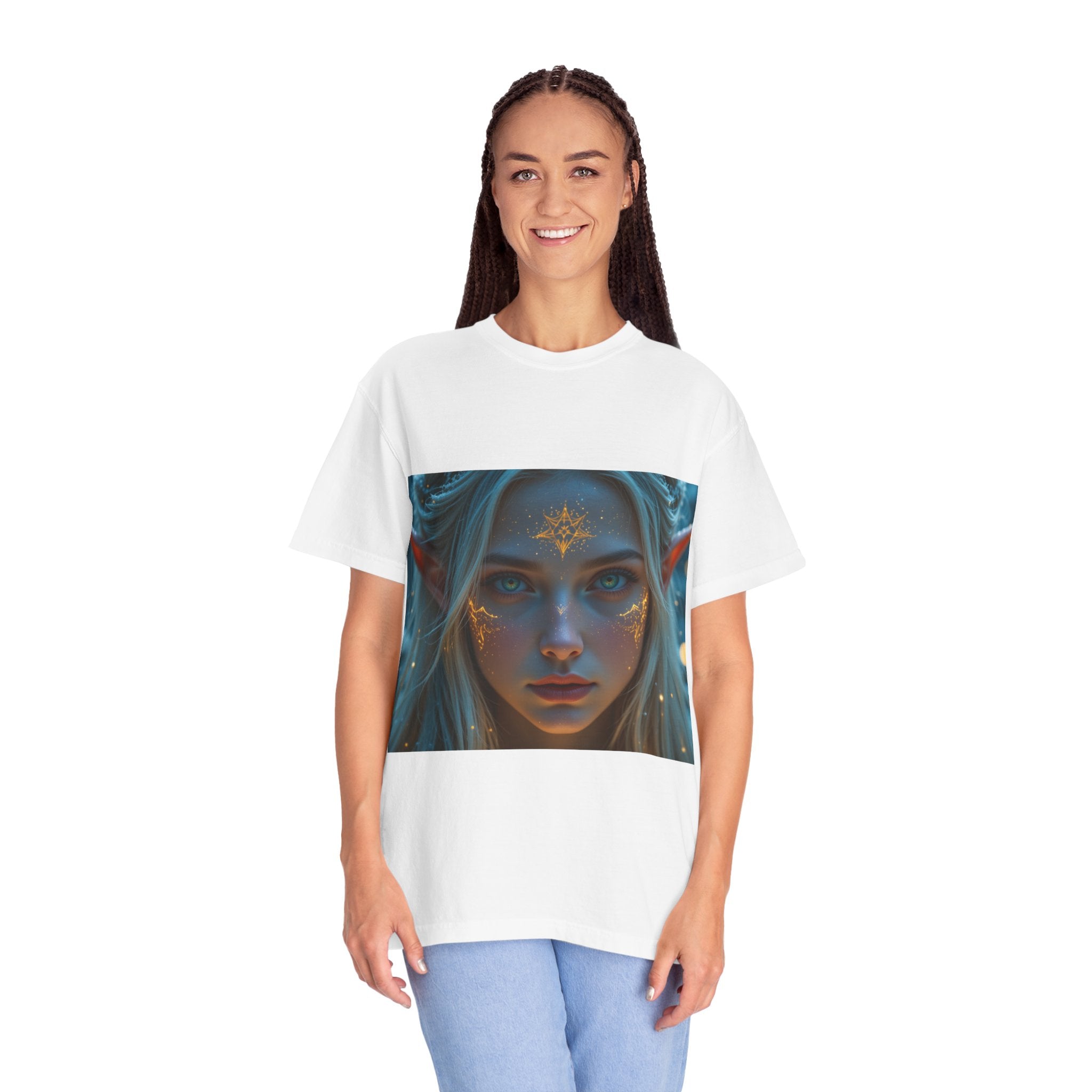 Fantasy-Inspired Elf Princess Unisex T-Shirt, Boho Style Tee for Art Lovers, Gift for Creatives, Dreamy Aesthetic Shirt, Unique Fan Merchandise